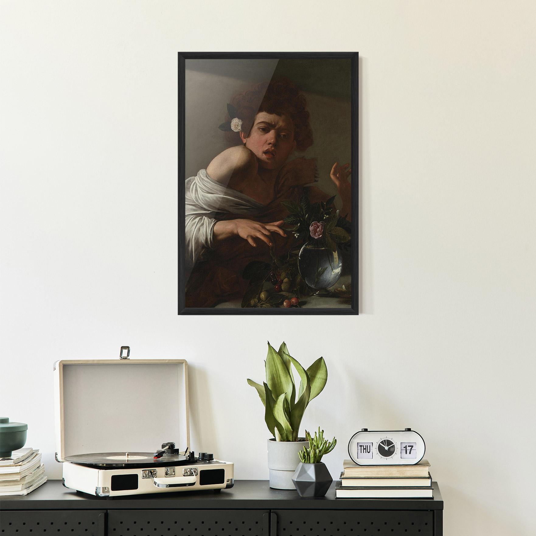 Gerahmte Poster Boy Bitten By A Lizard mockup 2