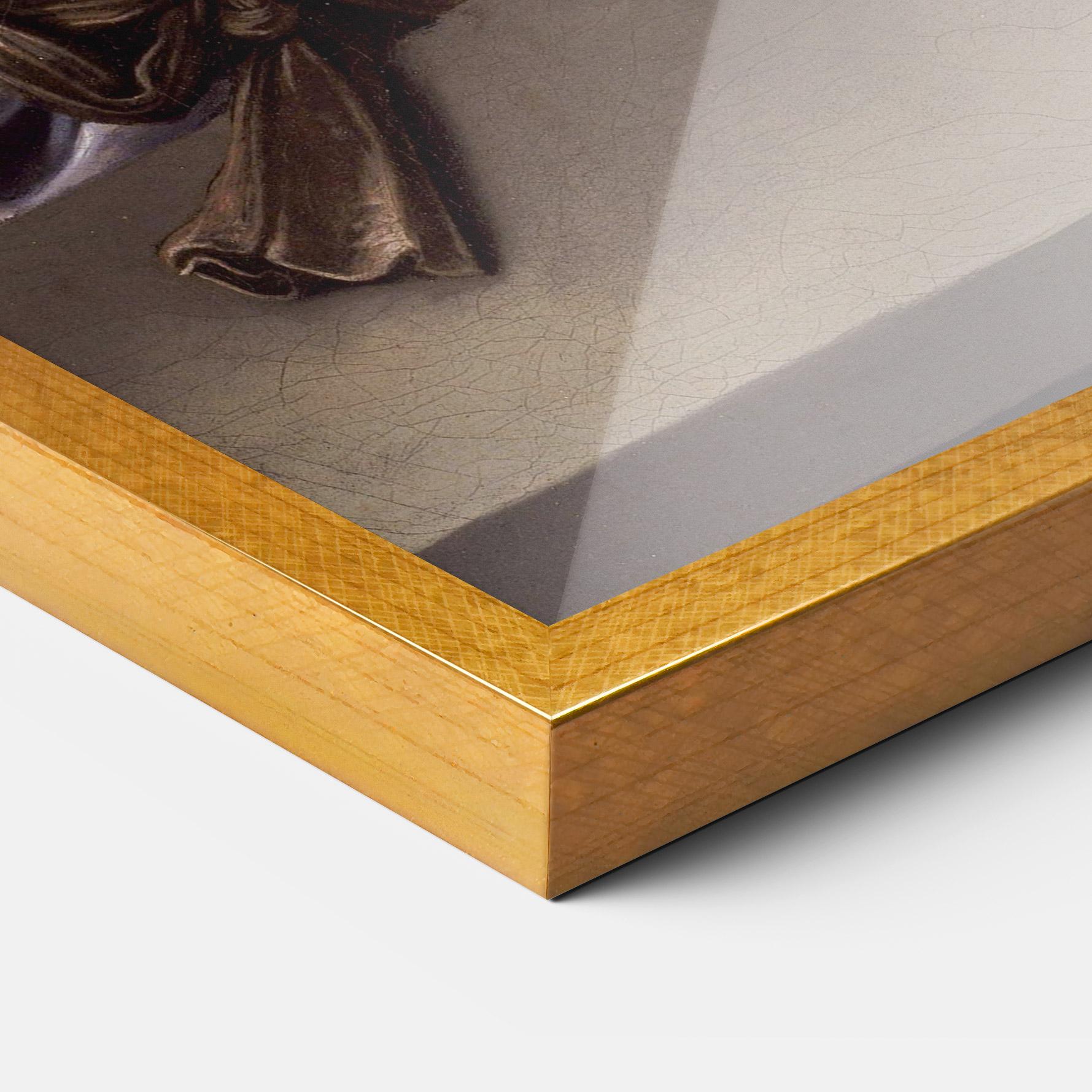 Gerahmte Poster Young Sick Bacchus mockup 3