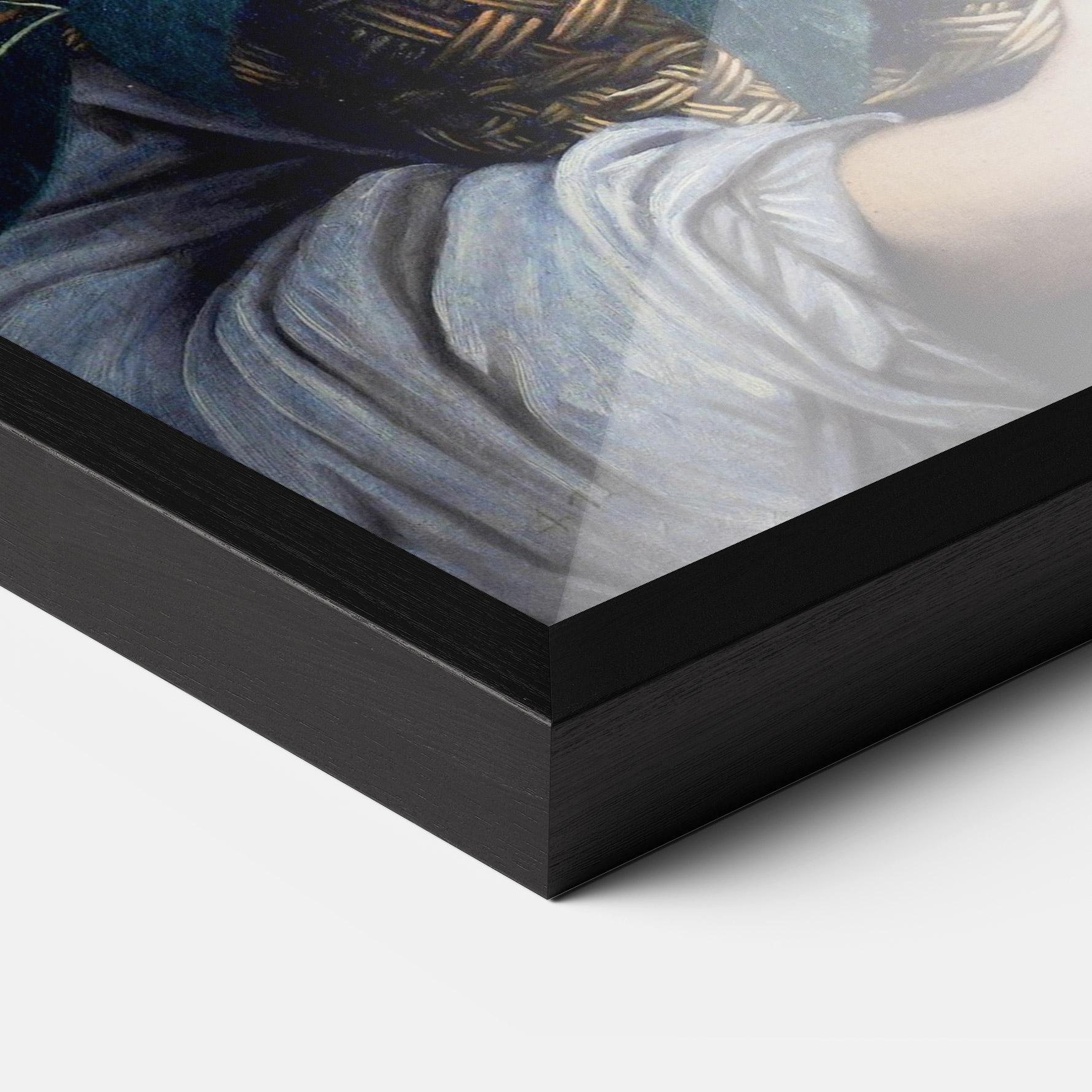 Gerahmte Poster Boy With A Basket Of Fruit mockup 3