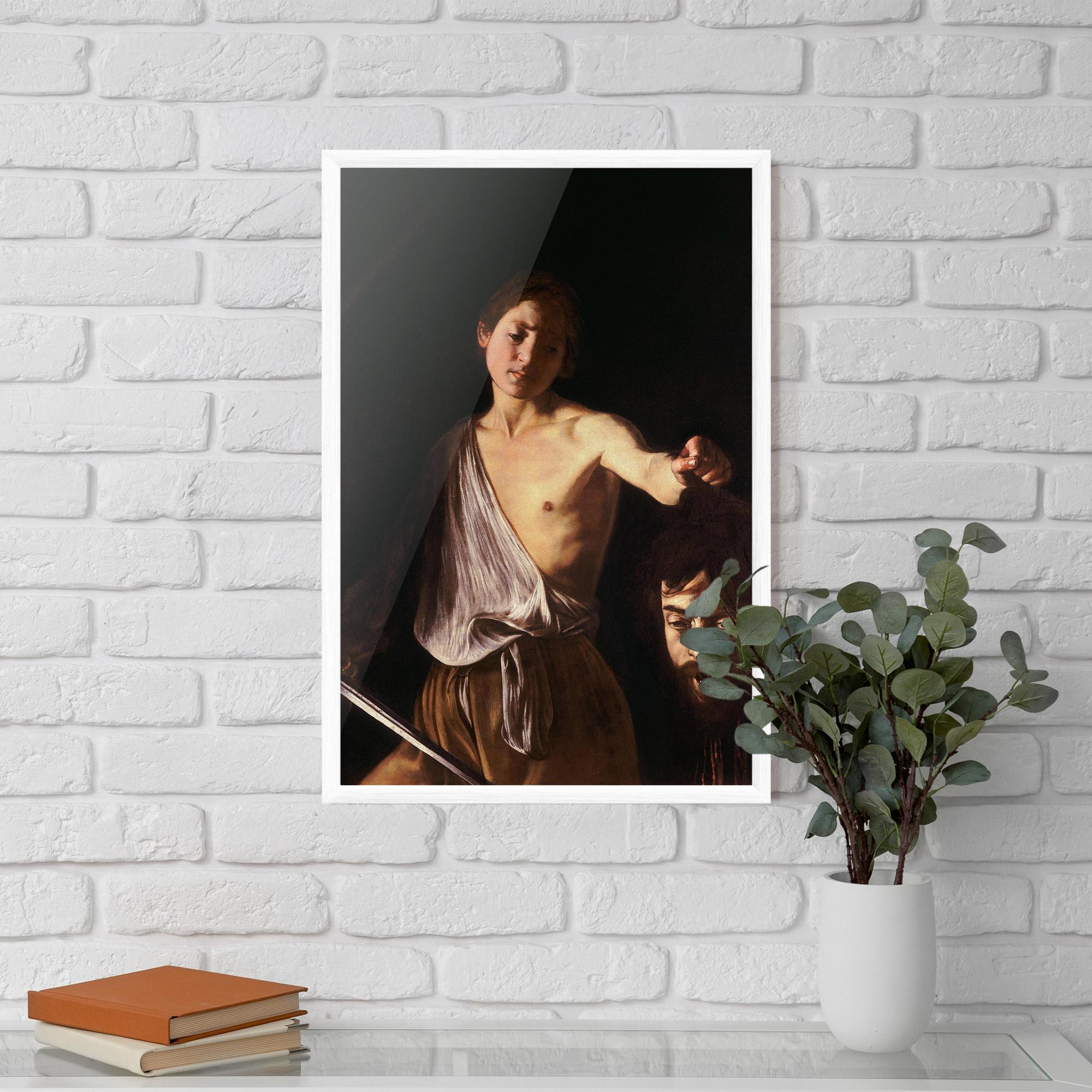 Gerahmte Poster David With The Head Of Goliath mockup 5