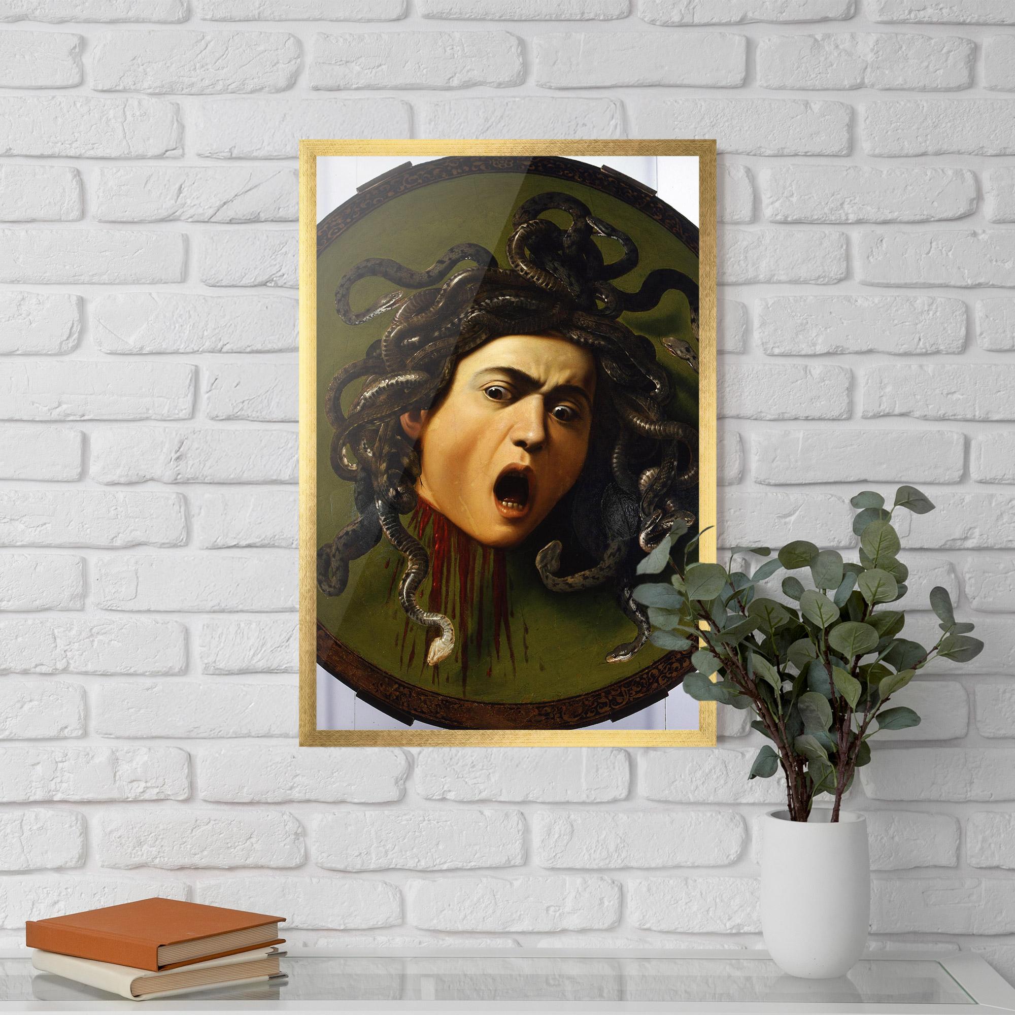 Gerahmte Poster Caravaggio Medusa mockup 5