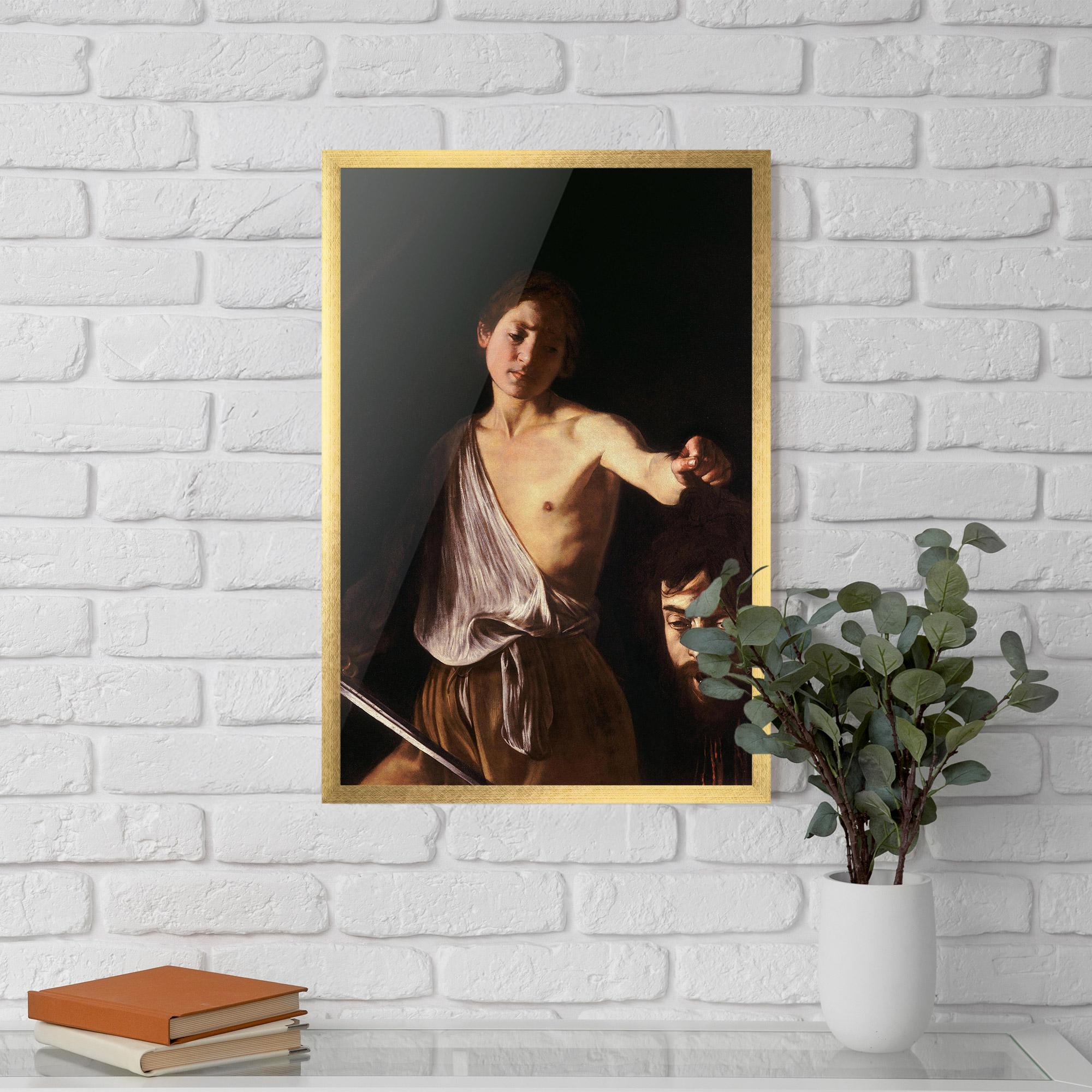 Gerahmte Poster David With The Head Of Goliath mockup 5