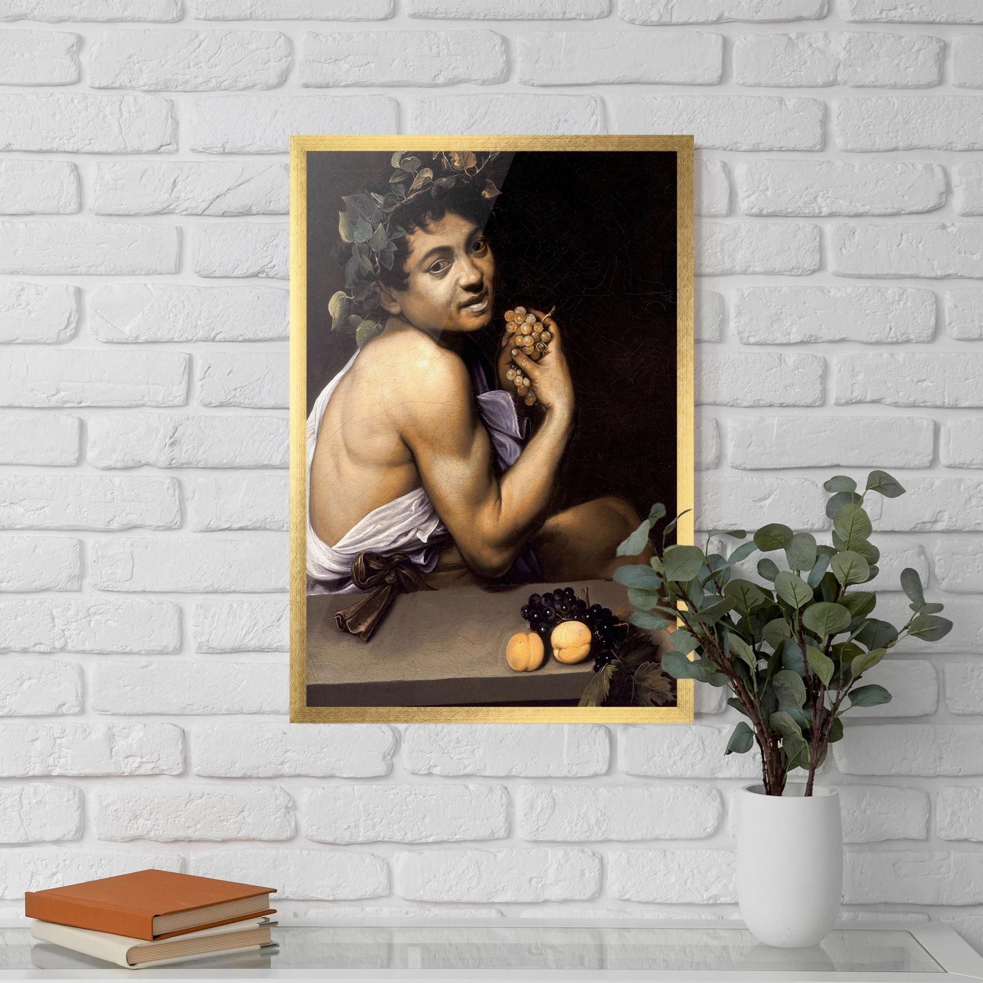 Gerahmte Poster Young Sick Bacchus mockup 5