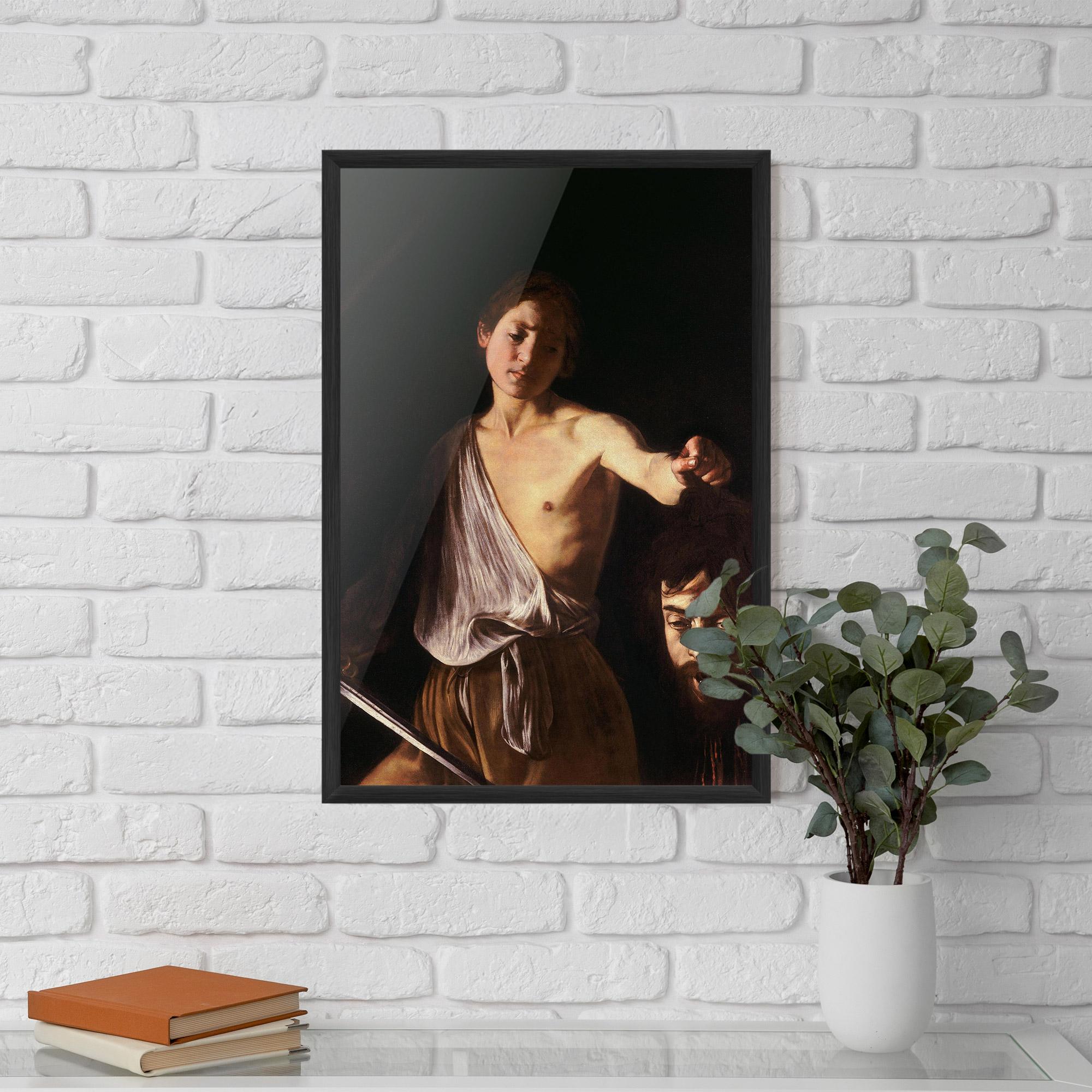 Gerahmte Poster David With The Head Of Goliath mockup 5