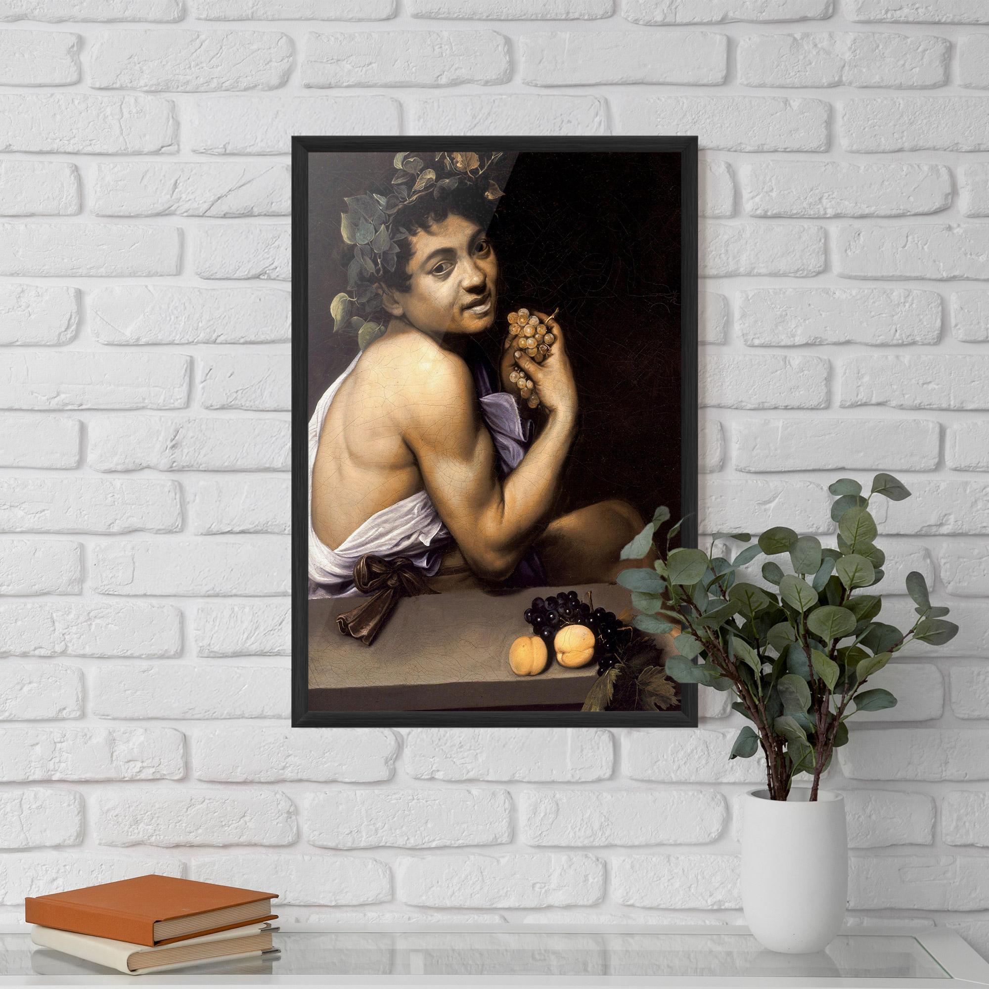 Gerahmte Poster Young Sick Bacchus mockup 5