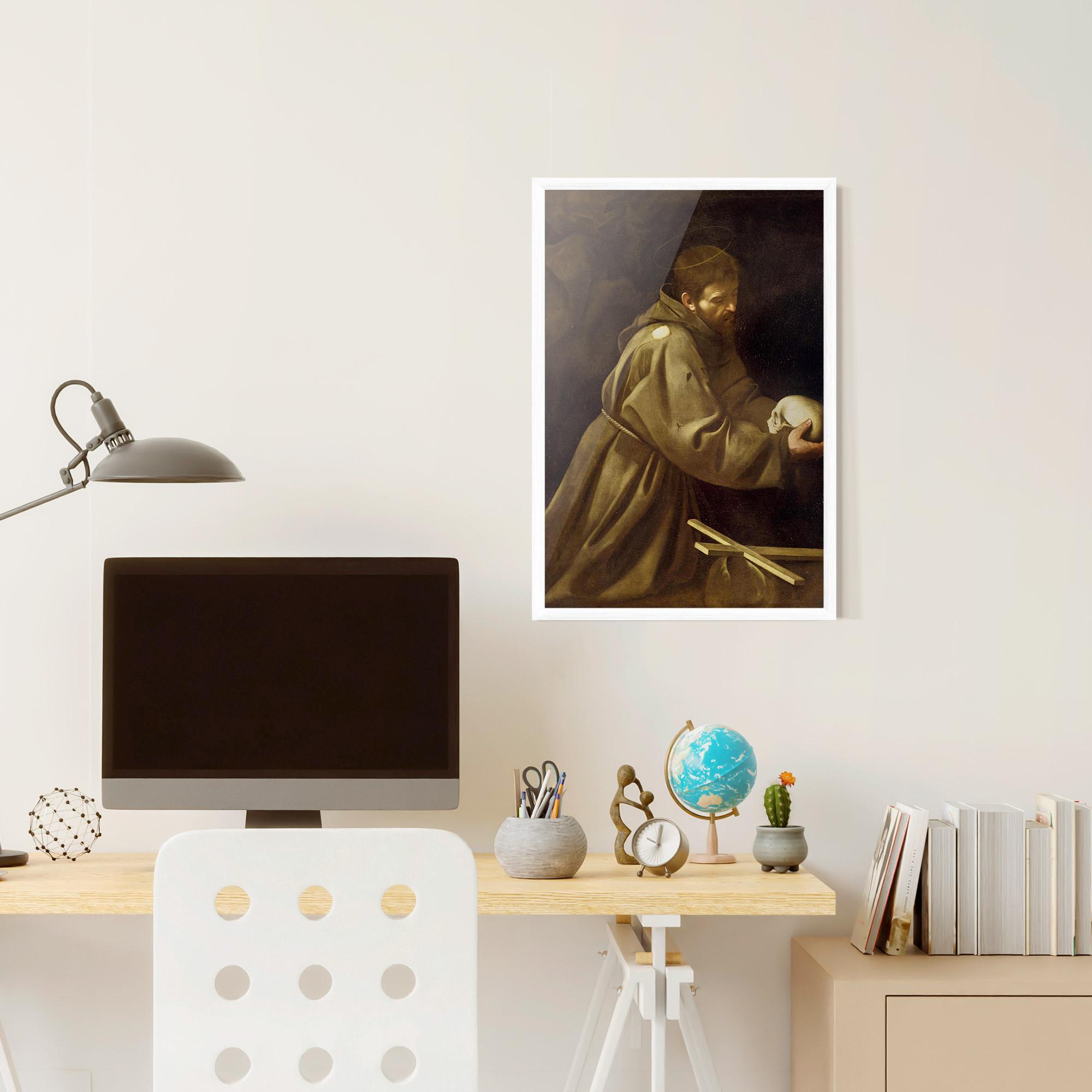 Gerahmte Poster Caravaggio Francis Prayer mockup 6
