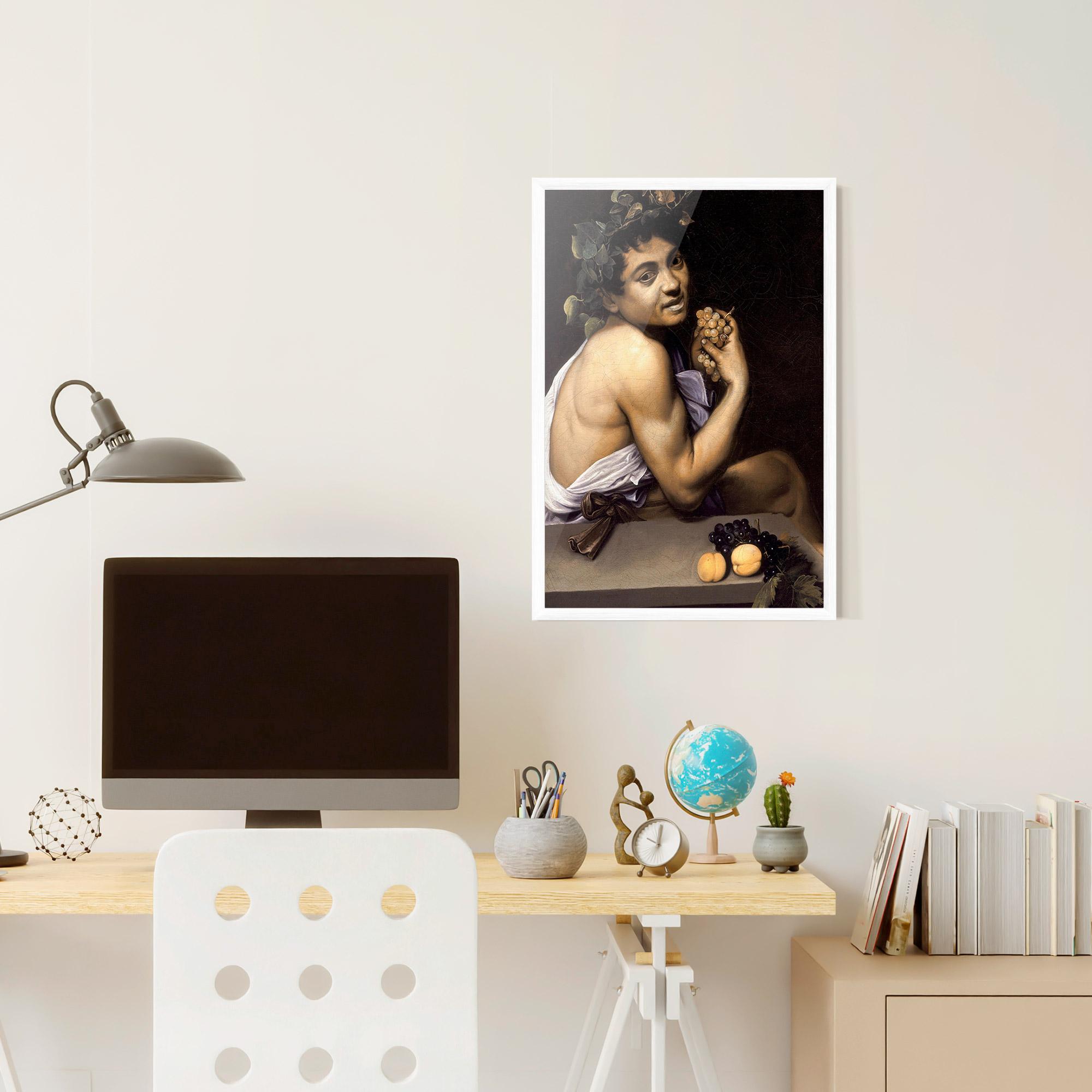 Gerahmte Poster Young Sick Bacchus mockup 6