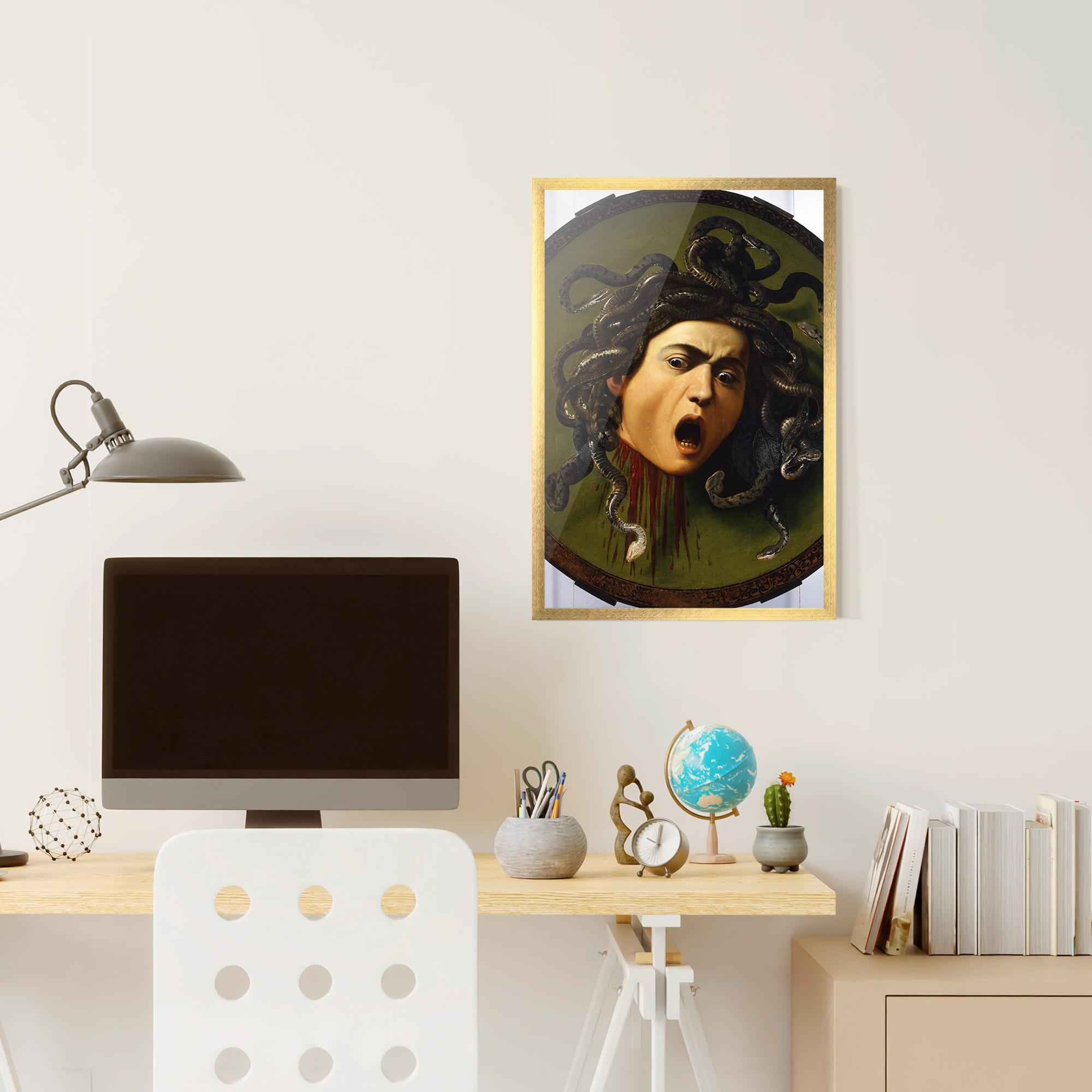 Gerahmte Poster Caravaggio Medusa mockup 6