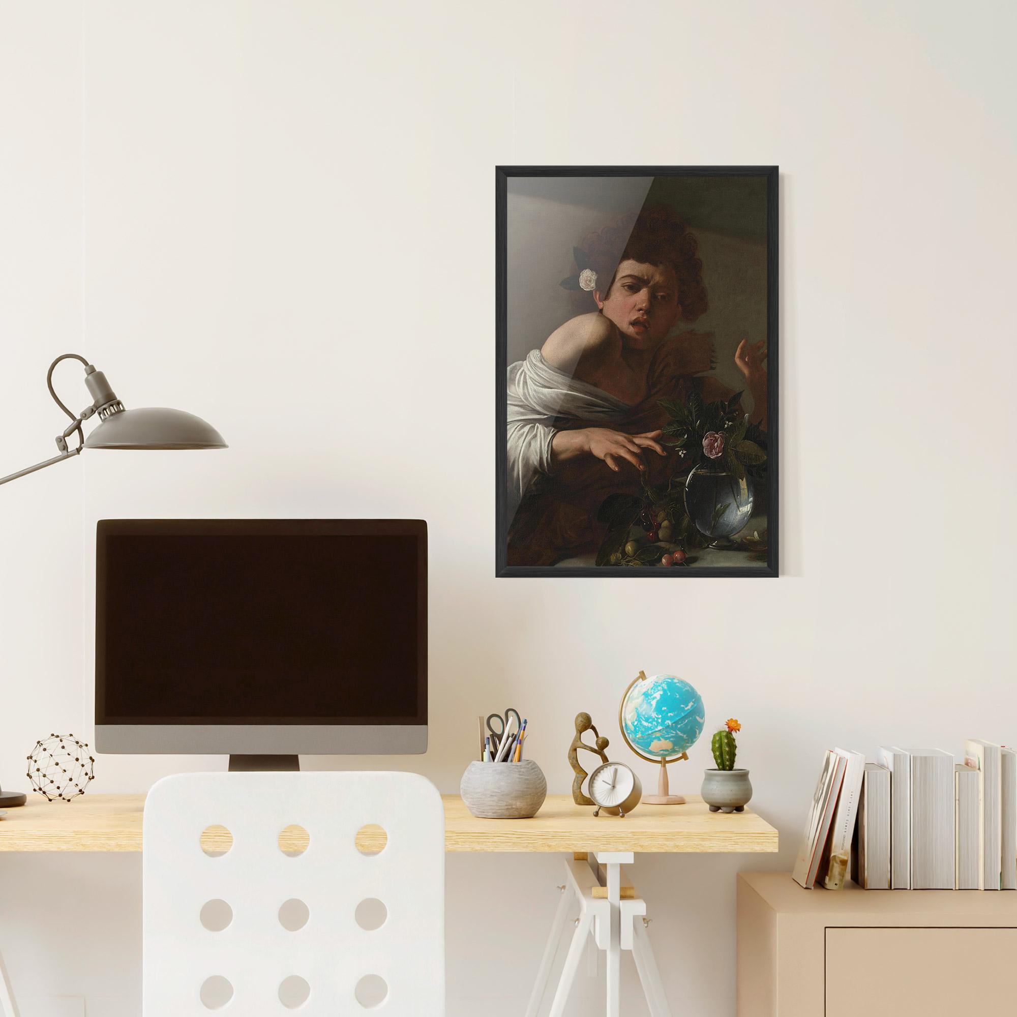 Gerahmte Poster Boy Bitten By A Lizard mockup 6