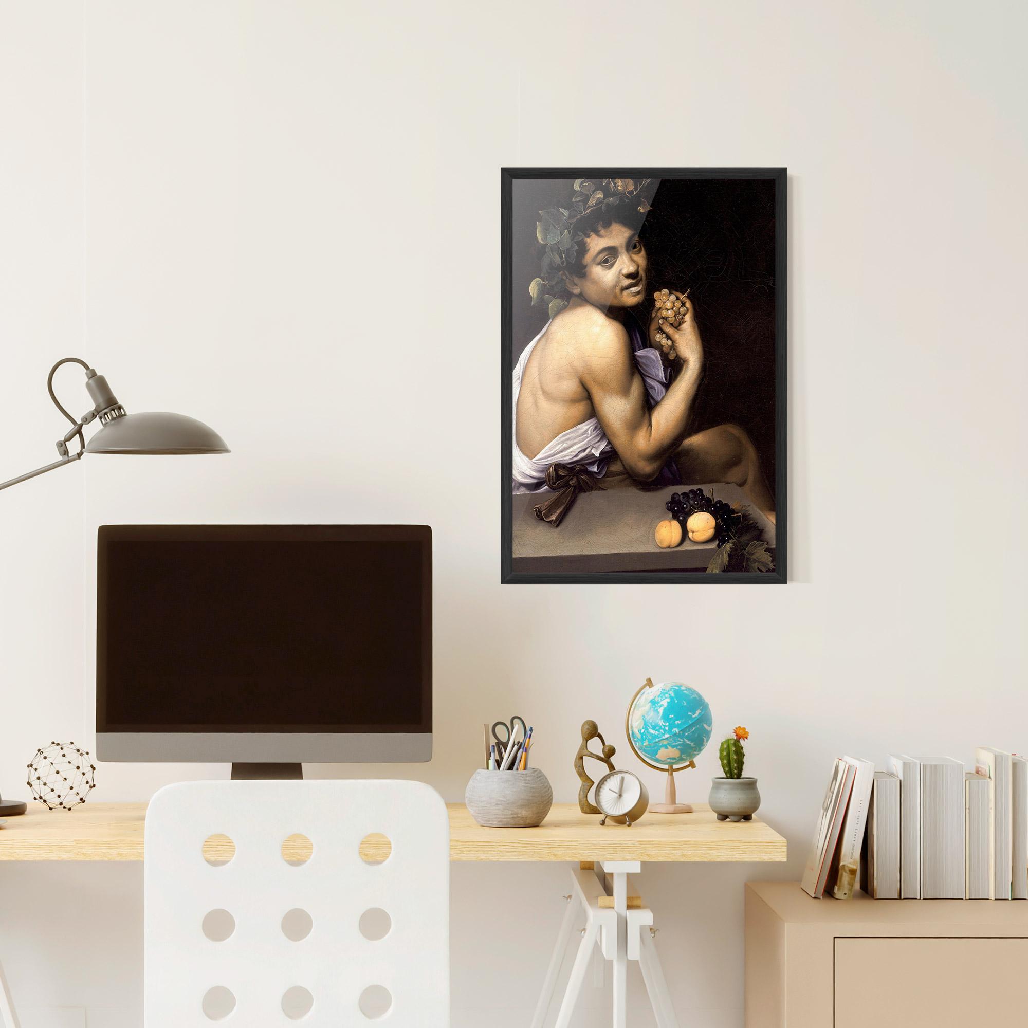 Gerahmte Poster Young Sick Bacchus mockup 6