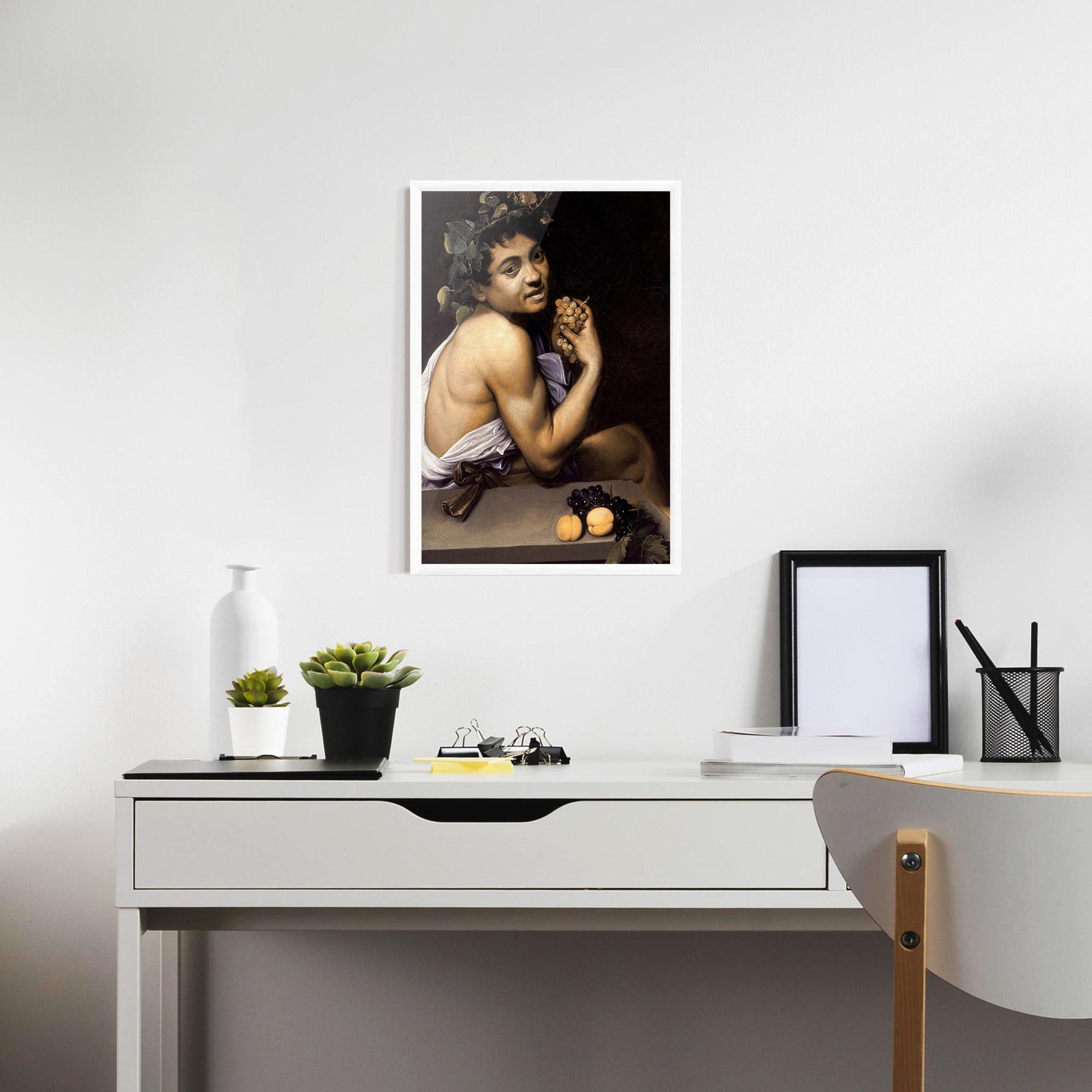 Gerahmte Poster Young Sick Bacchus mockup 7