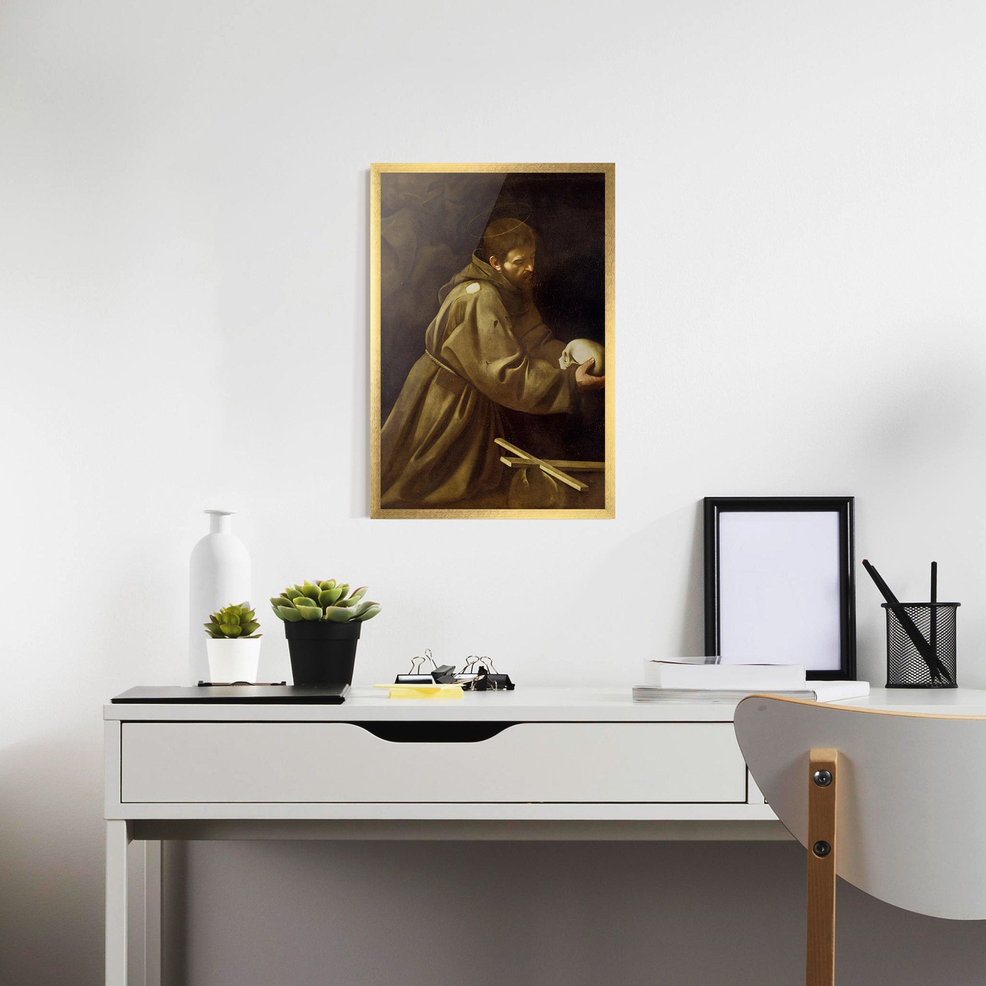 Caravaggio Francis Prayer mockup 7