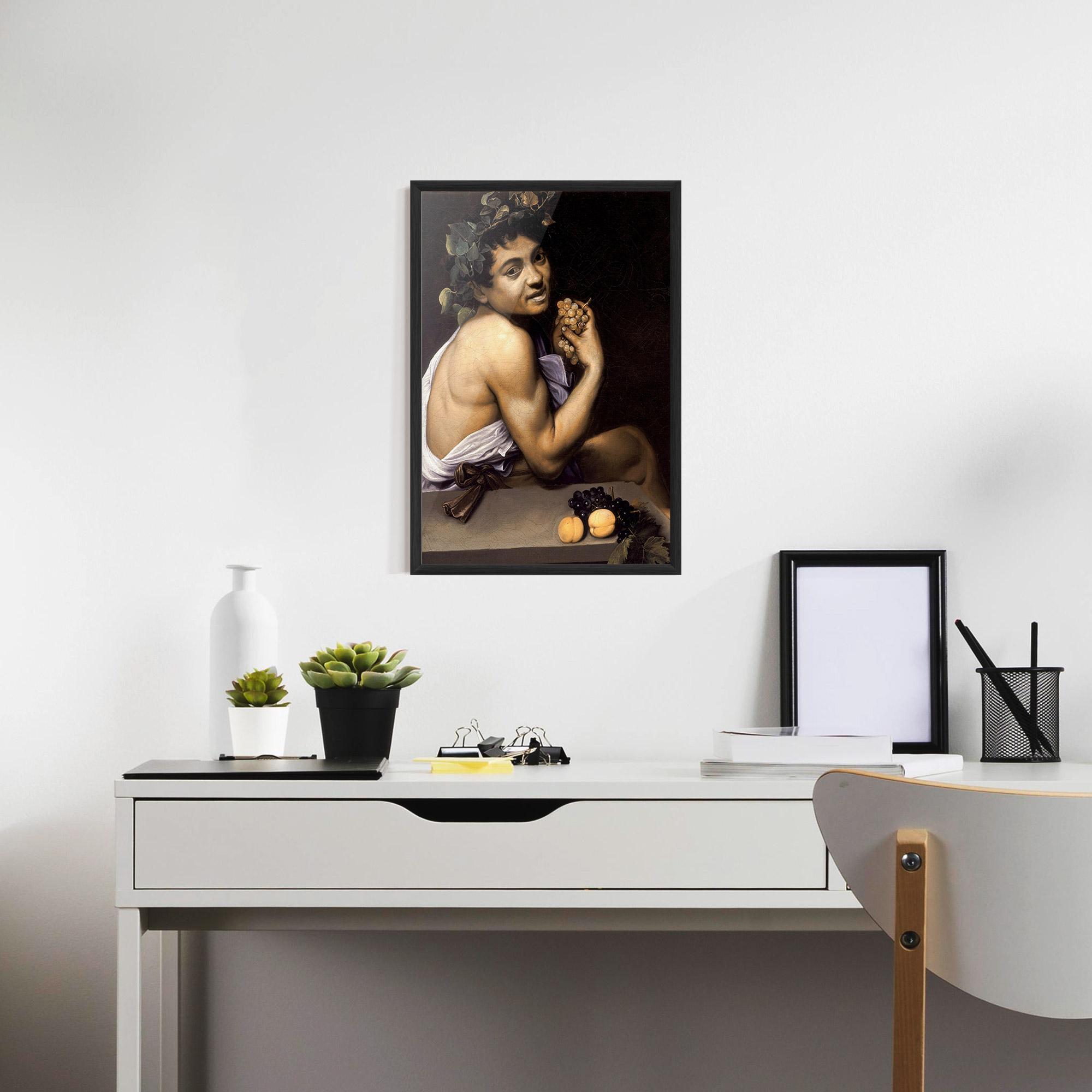 Gerahmte Poster Young Sick Bacchus mockup 7