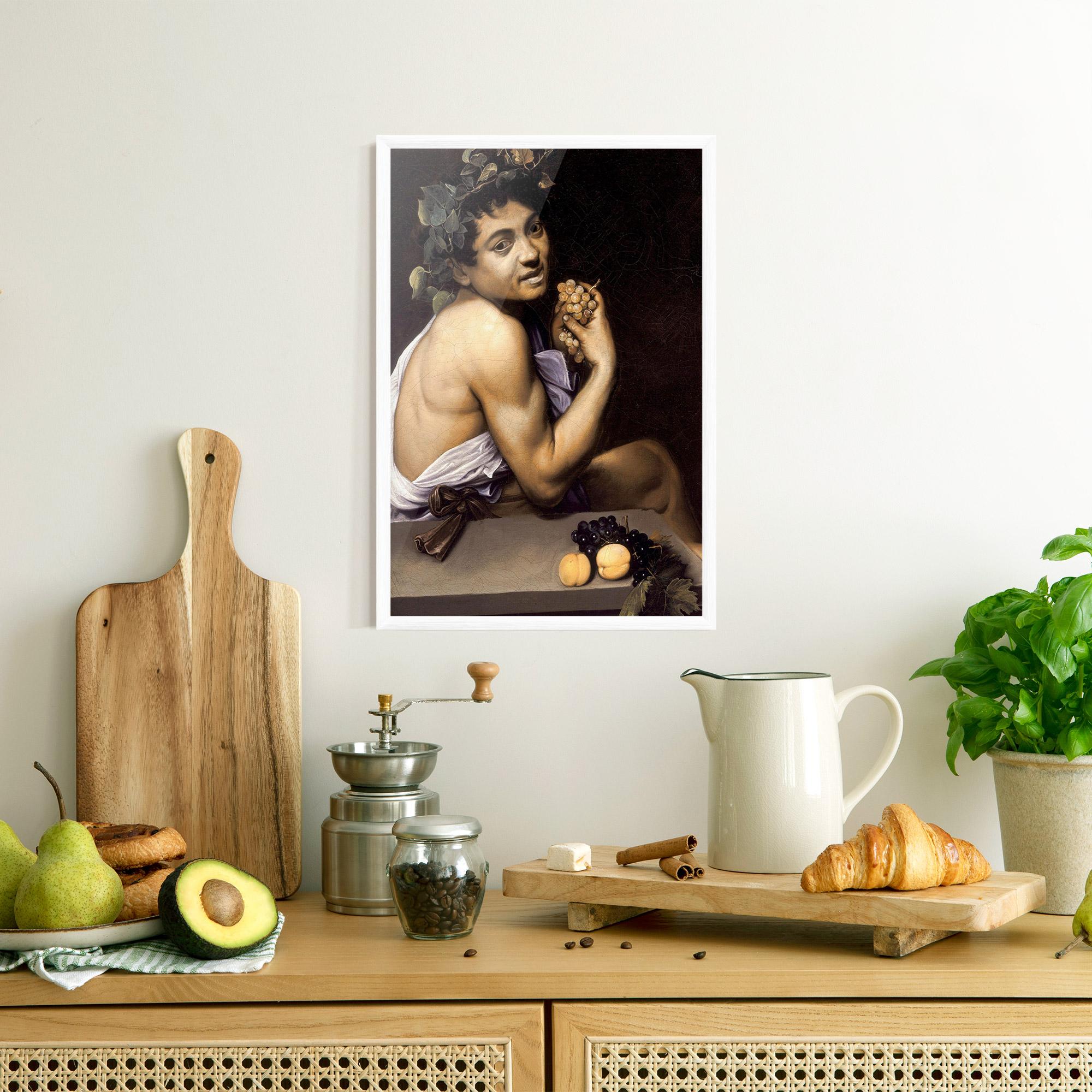 Gerahmte Poster Young Sick Bacchus mockup 8