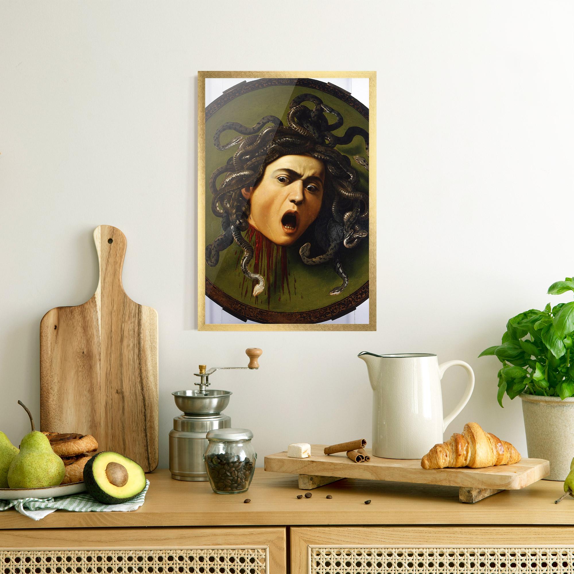 Gerahmte Poster Caravaggio Medusa mockup 8