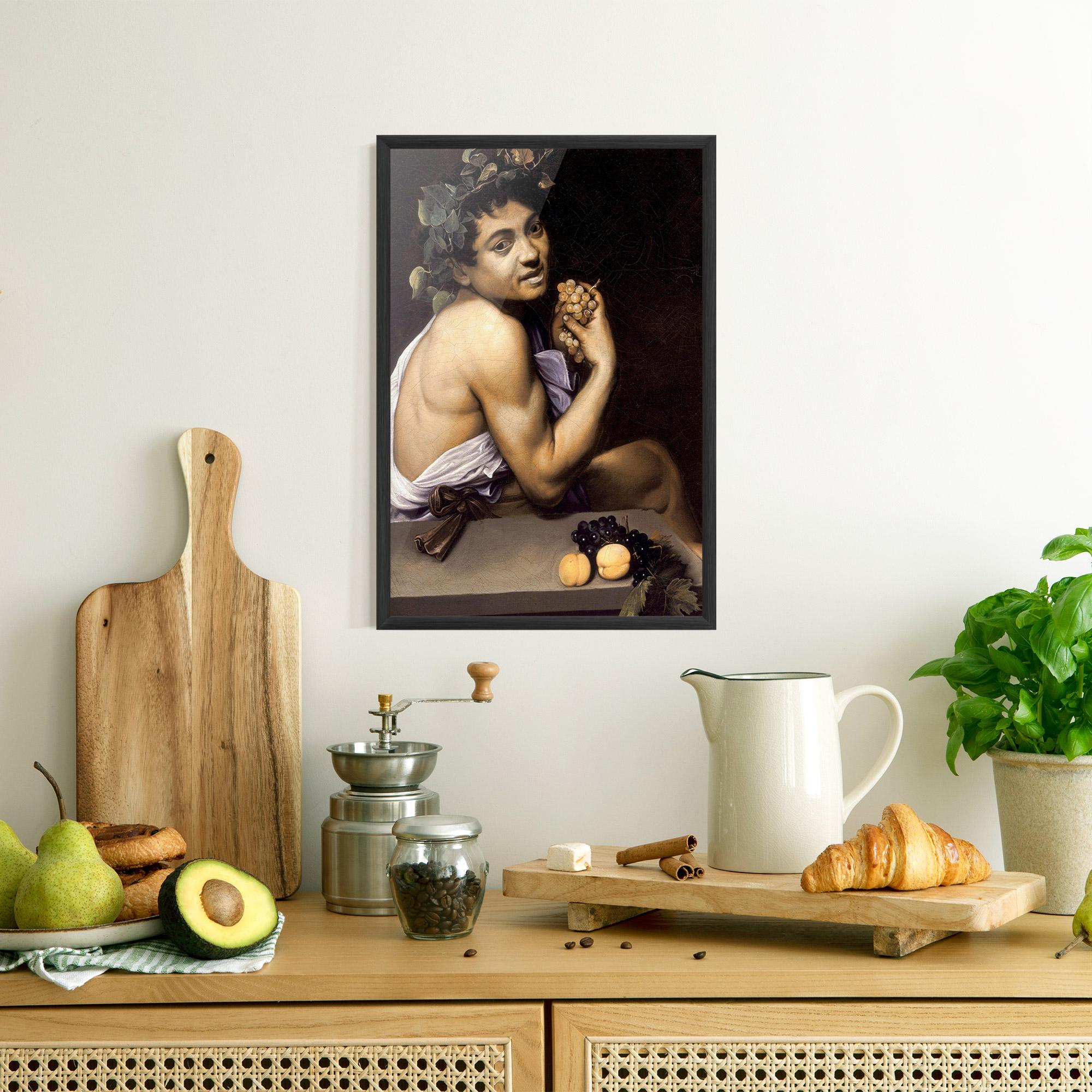 Gerahmte Poster Young Sick Bacchus mockup 8