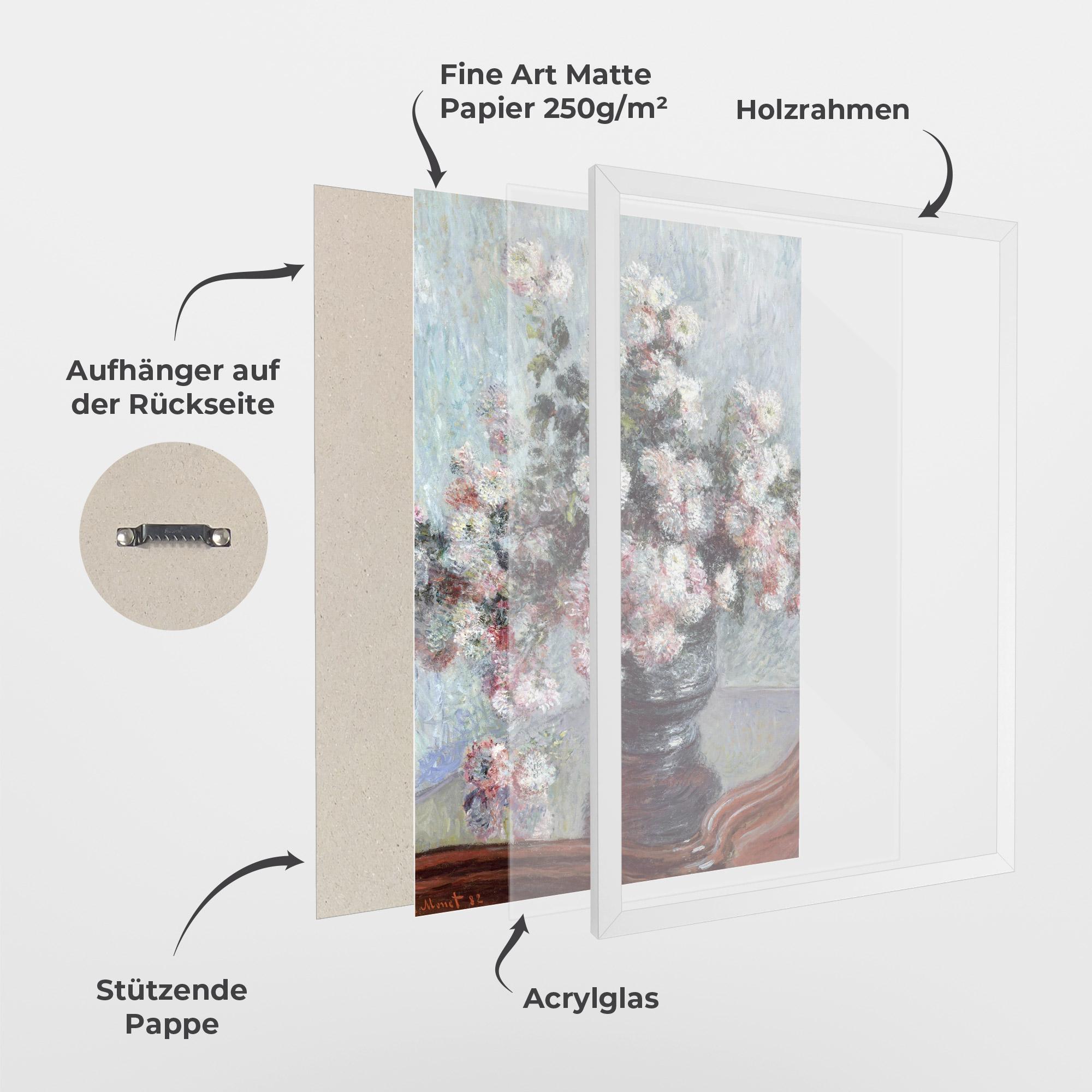 Gerahmte Poster Chrysanthemums mockup 1