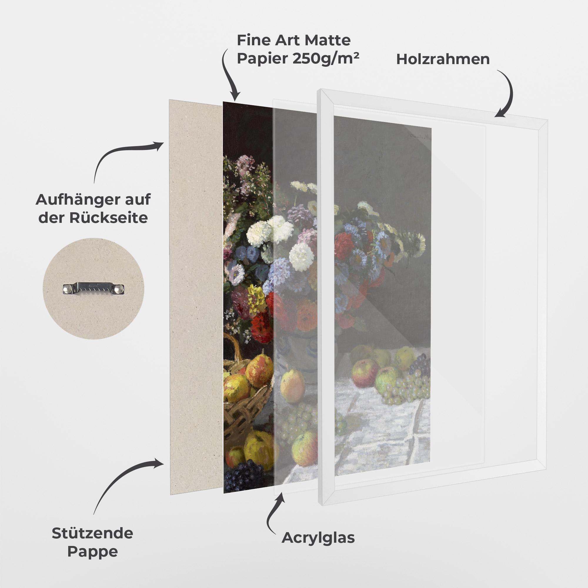 Gerahmte Poster Still Life With Flowers mockup 1