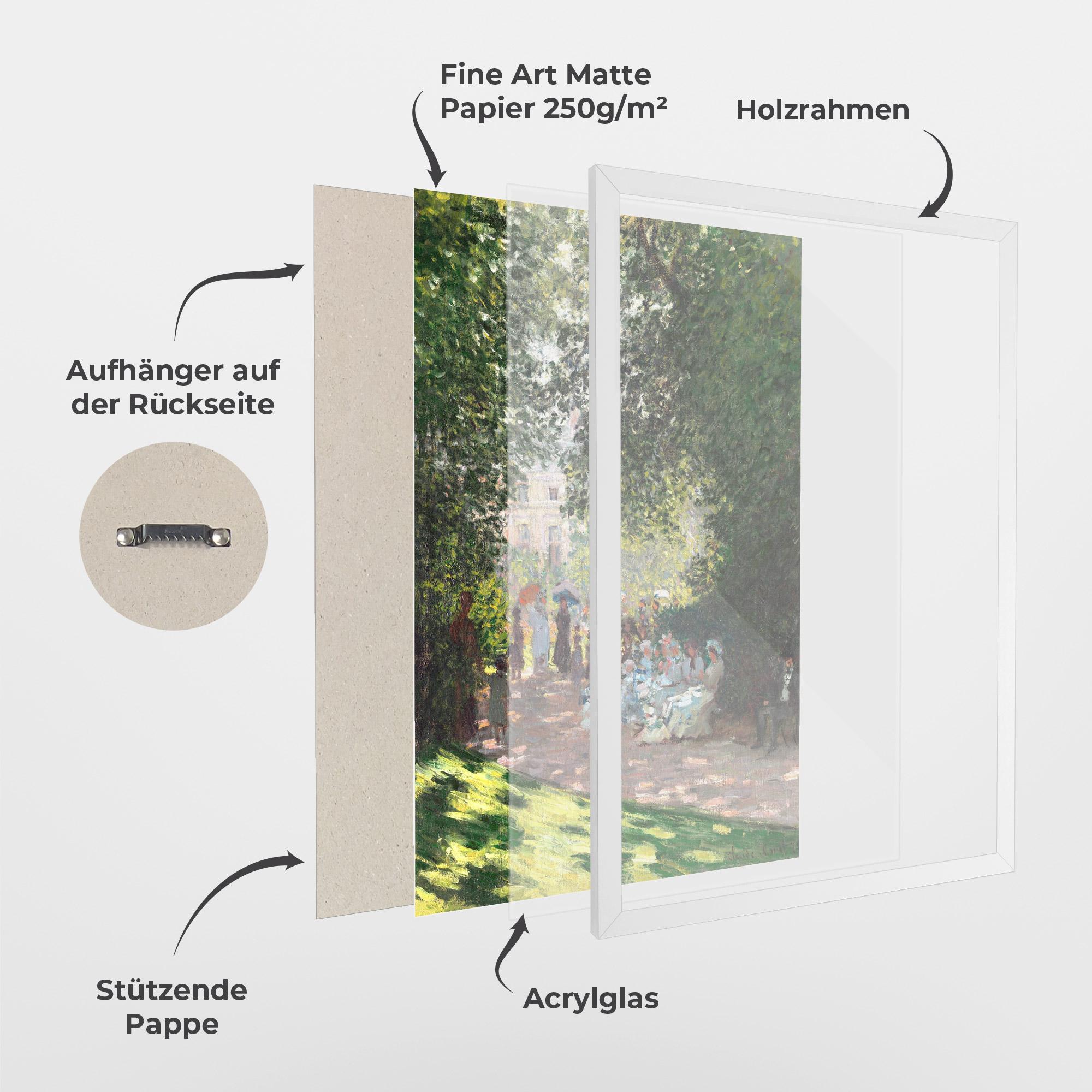 Gerahmte Poster The Parc Monceau mockup 1