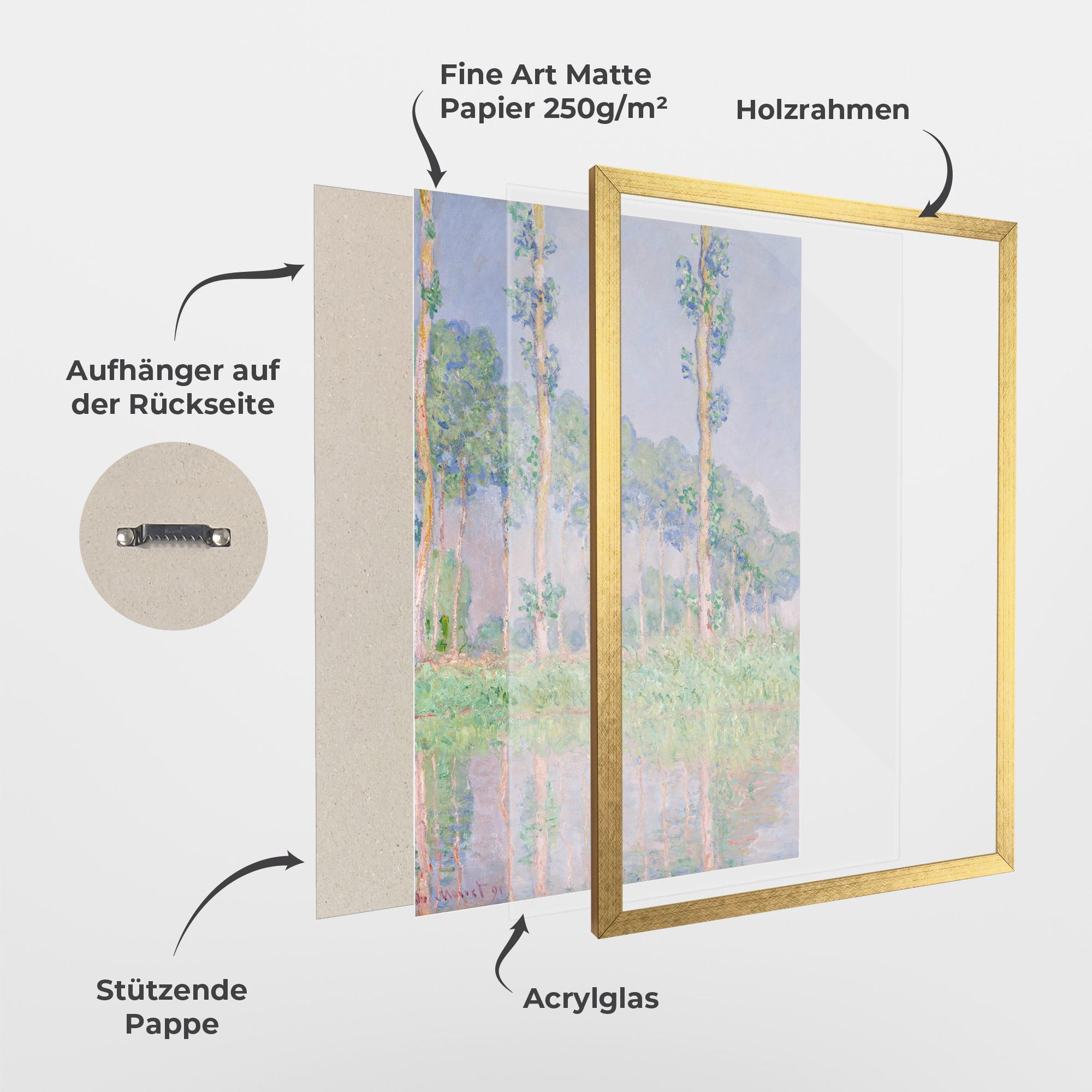 Gerahmte Poster Monet Pink Effect mockup 1