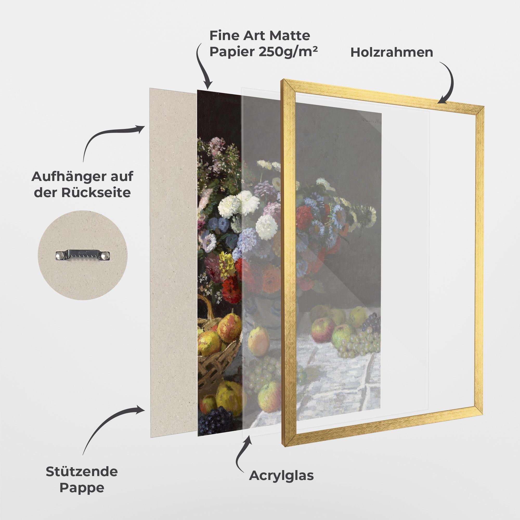 Gerahmte Poster Still Life With Flowers mockup 1