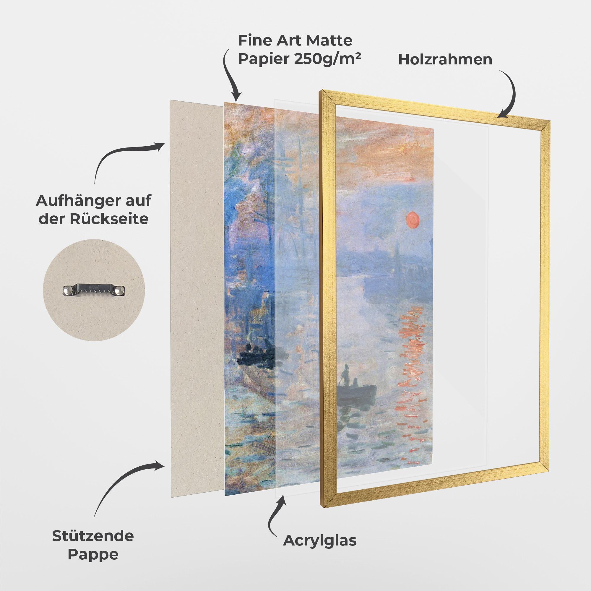 Gerahmte Poster Sunrise Painting mockup 1