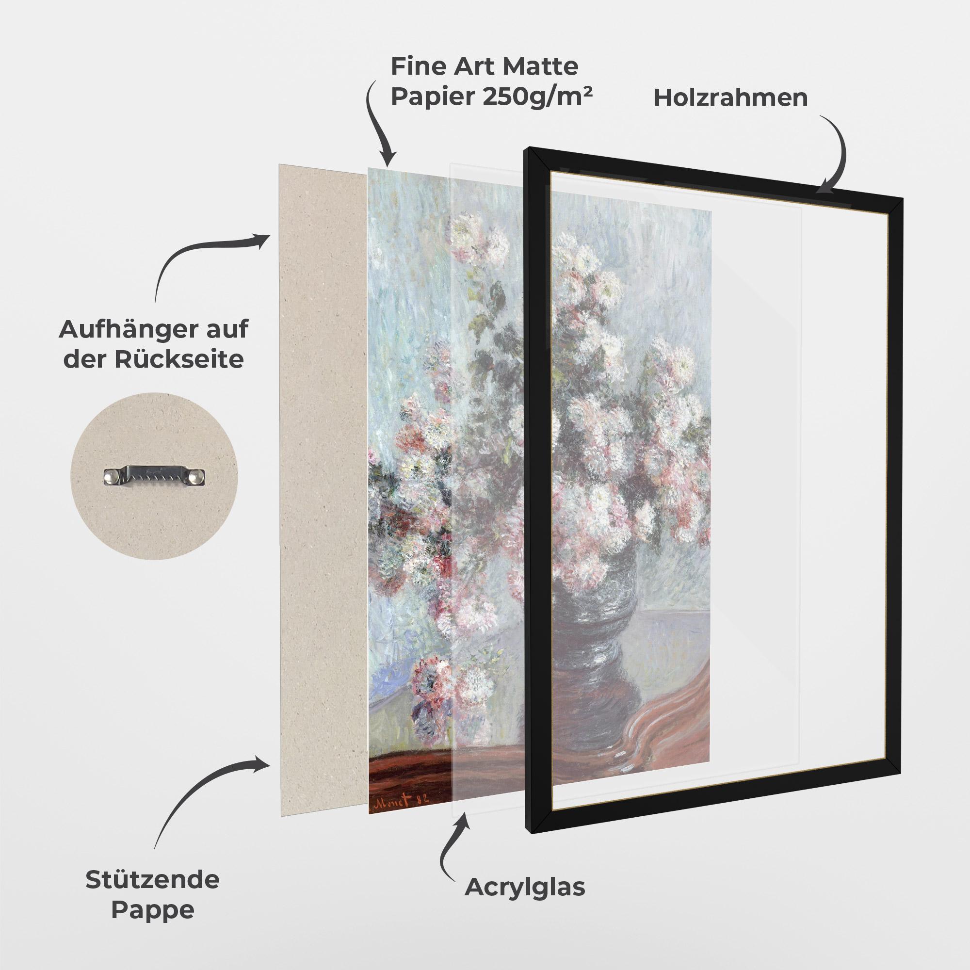 Gerahmte Poster Chrysanthemums mockup 1