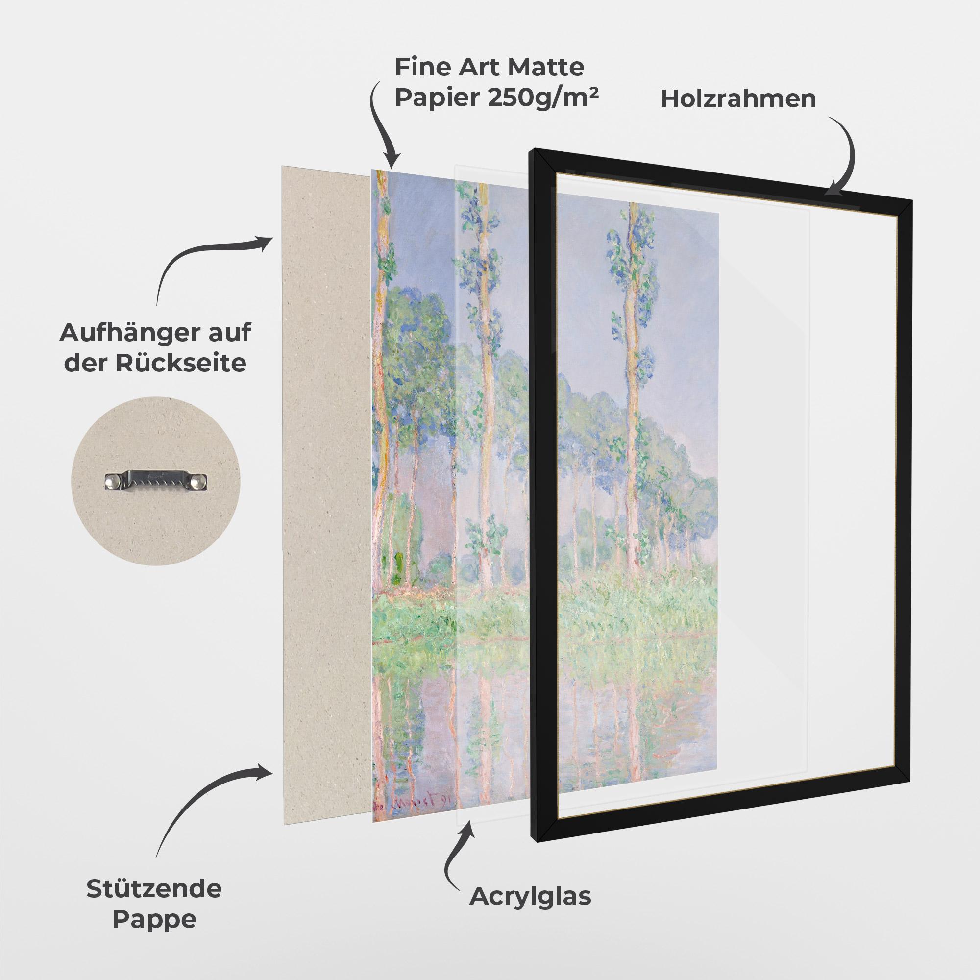 Gerahmte Poster Monet Pink Effect mockup 1