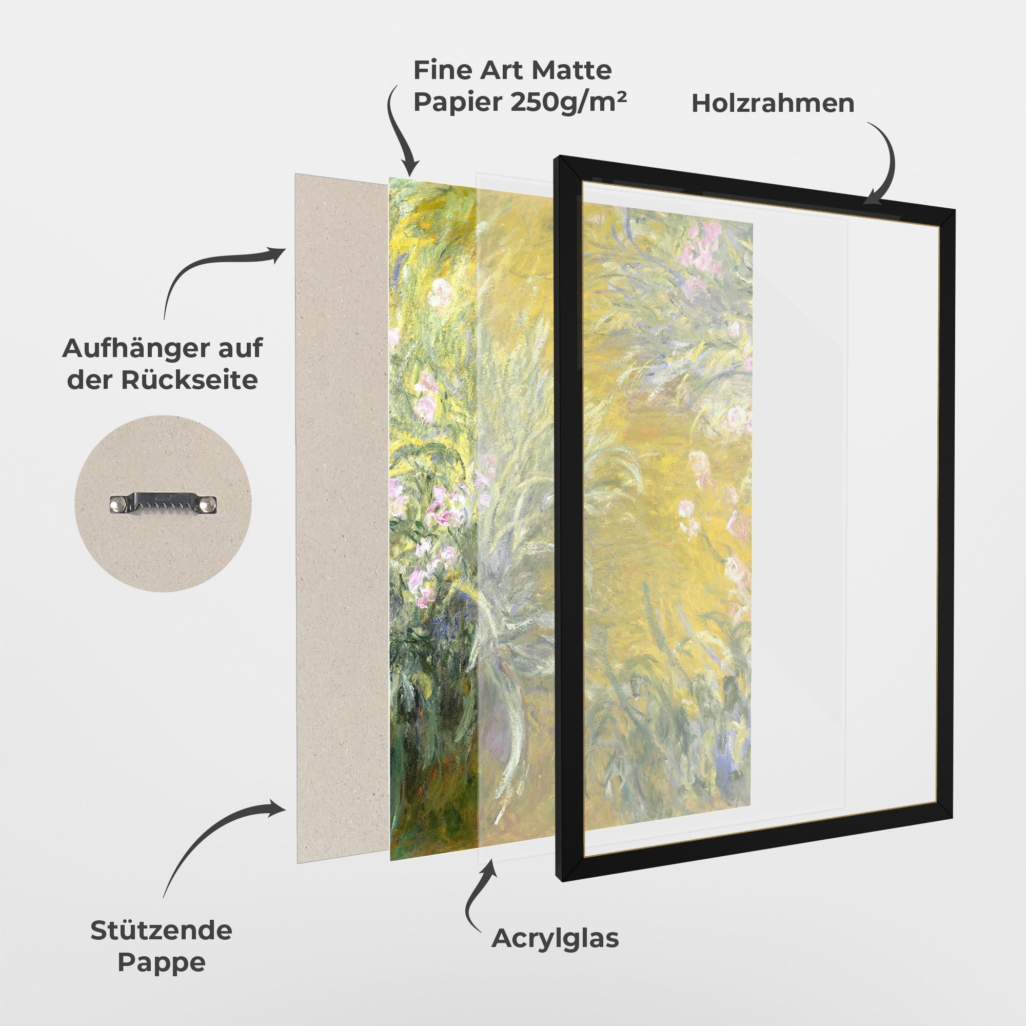 Gerahmte Poster Path Through The Irises mockup 1
