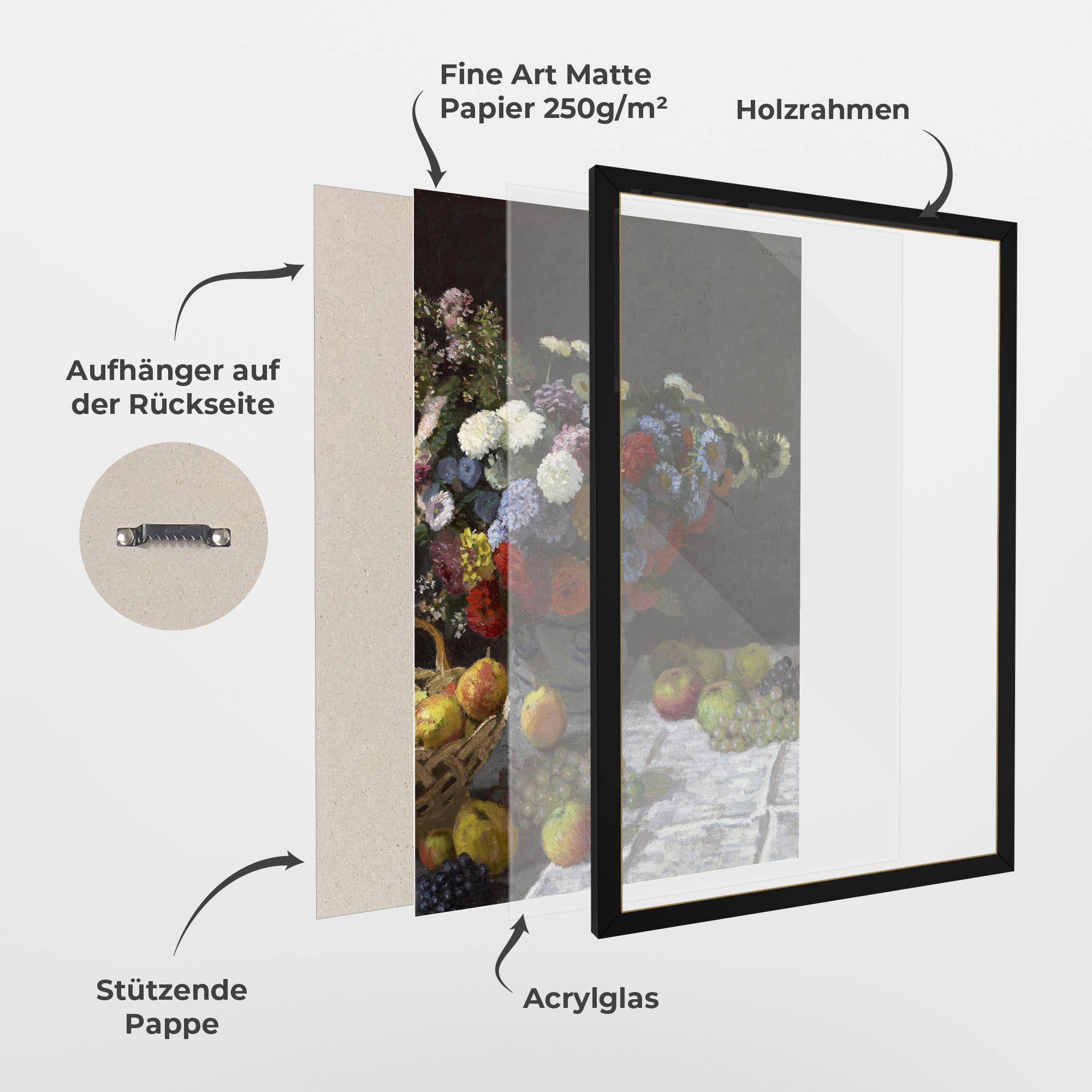 Gerahmte Poster Still Life With Flowers mockup 1