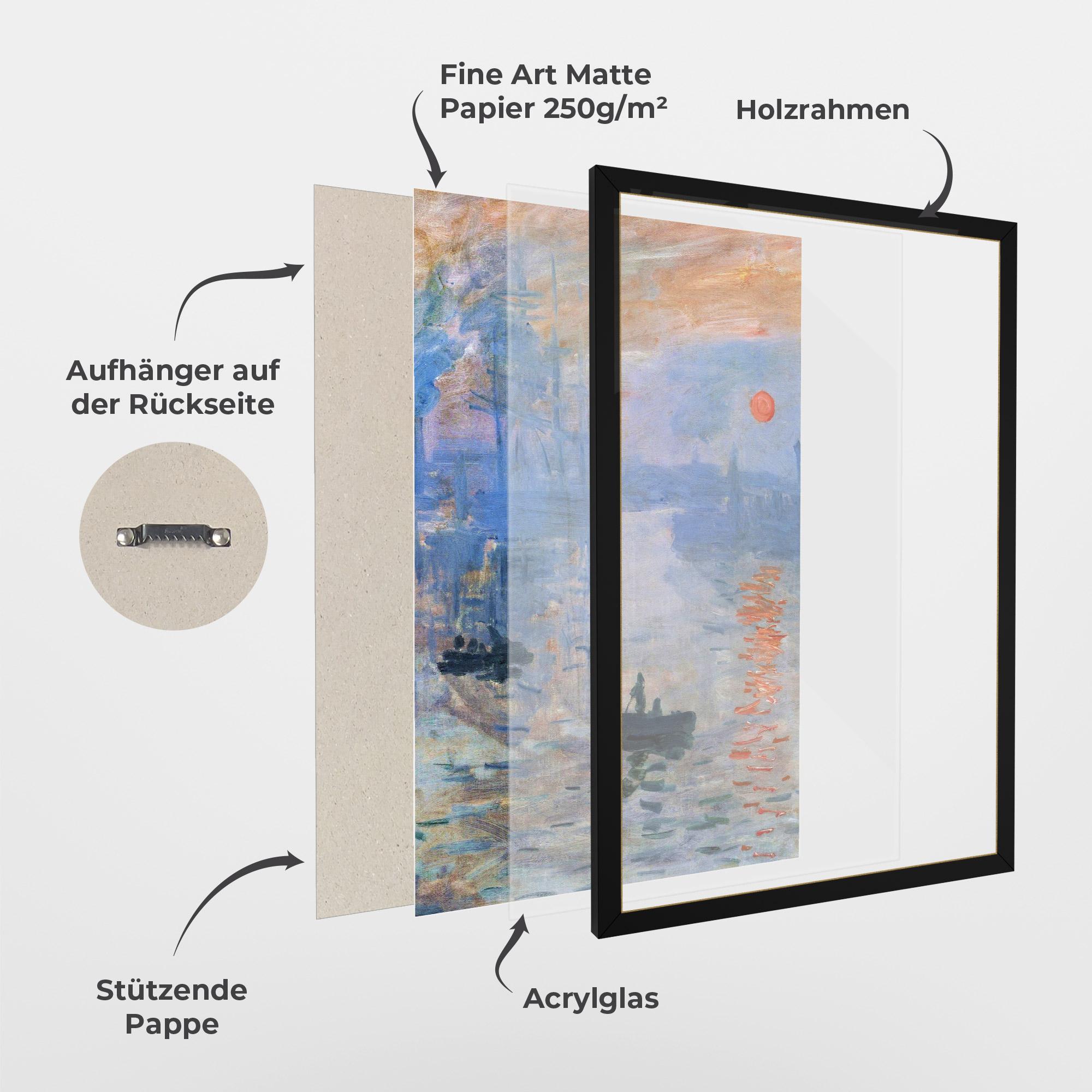 Gerahmte Poster Sunrise Painting mockup 1