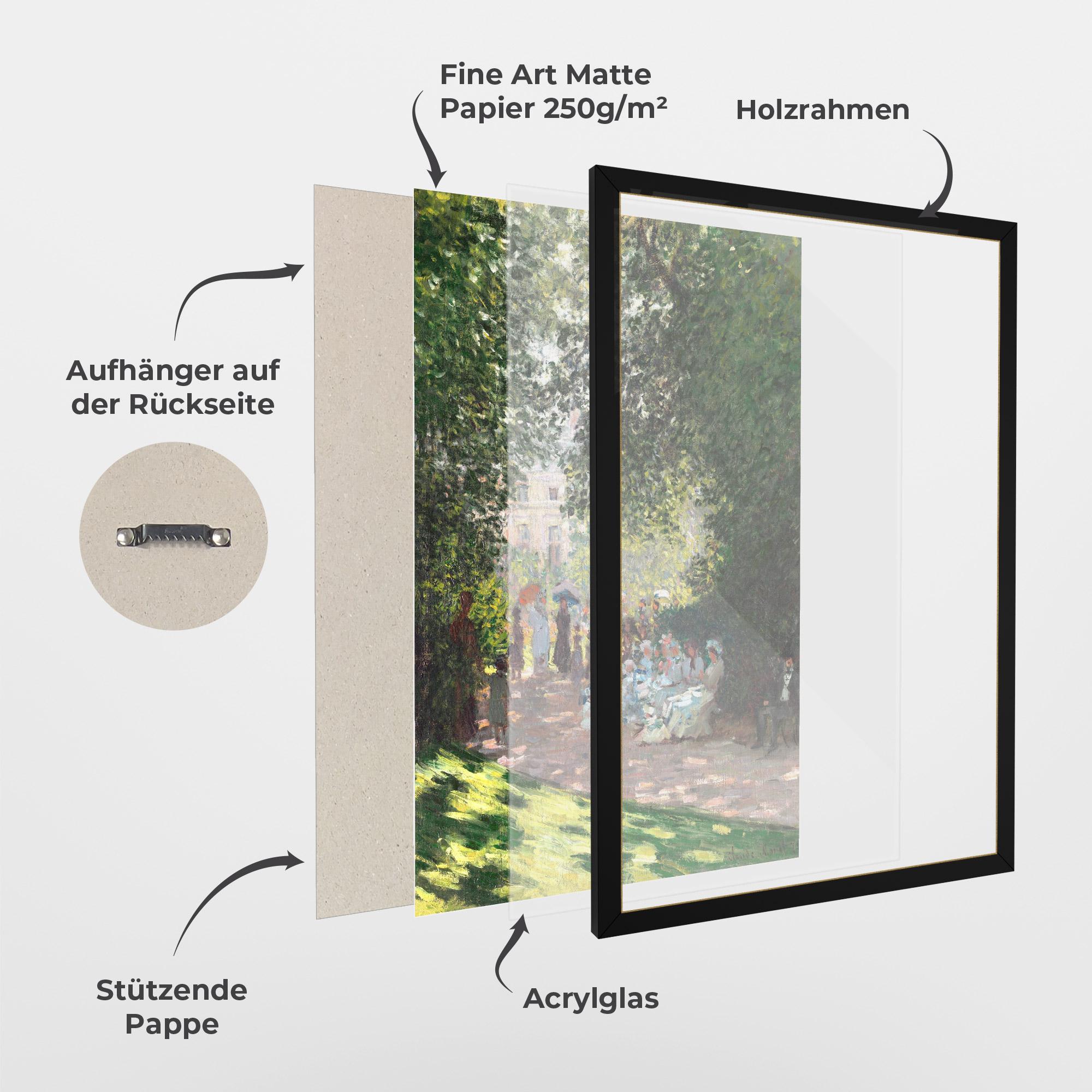Gerahmte Poster The Parc Monceau mockup 1