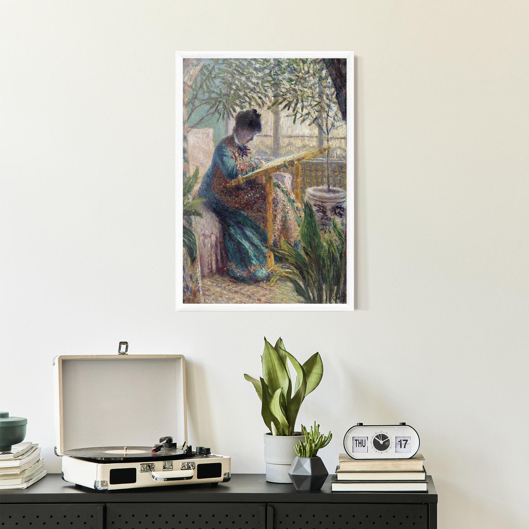Gerahmte Poster Monet Embroidering mockup 2
