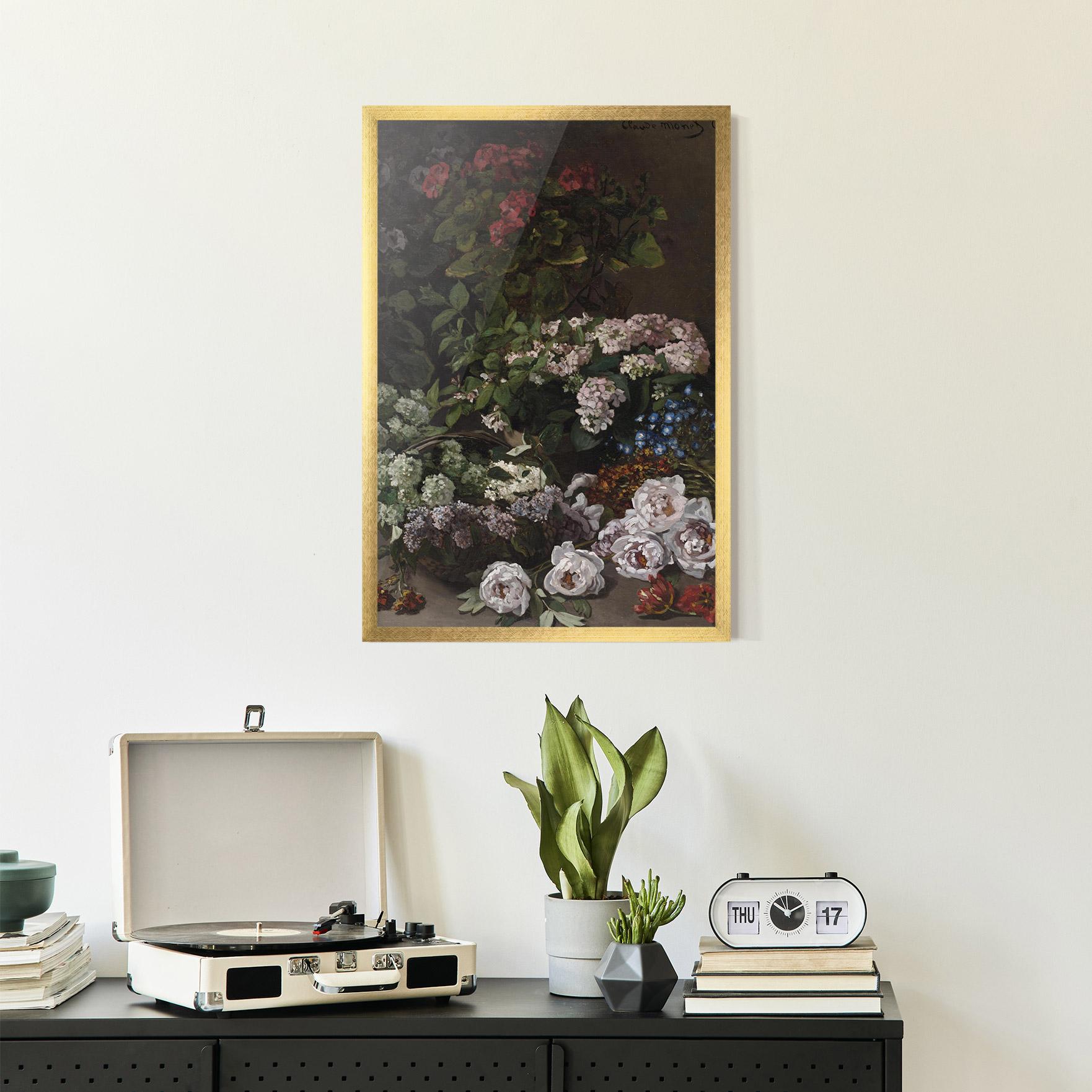 Gerahmte Poster Spring Flowers Monet mockup 2