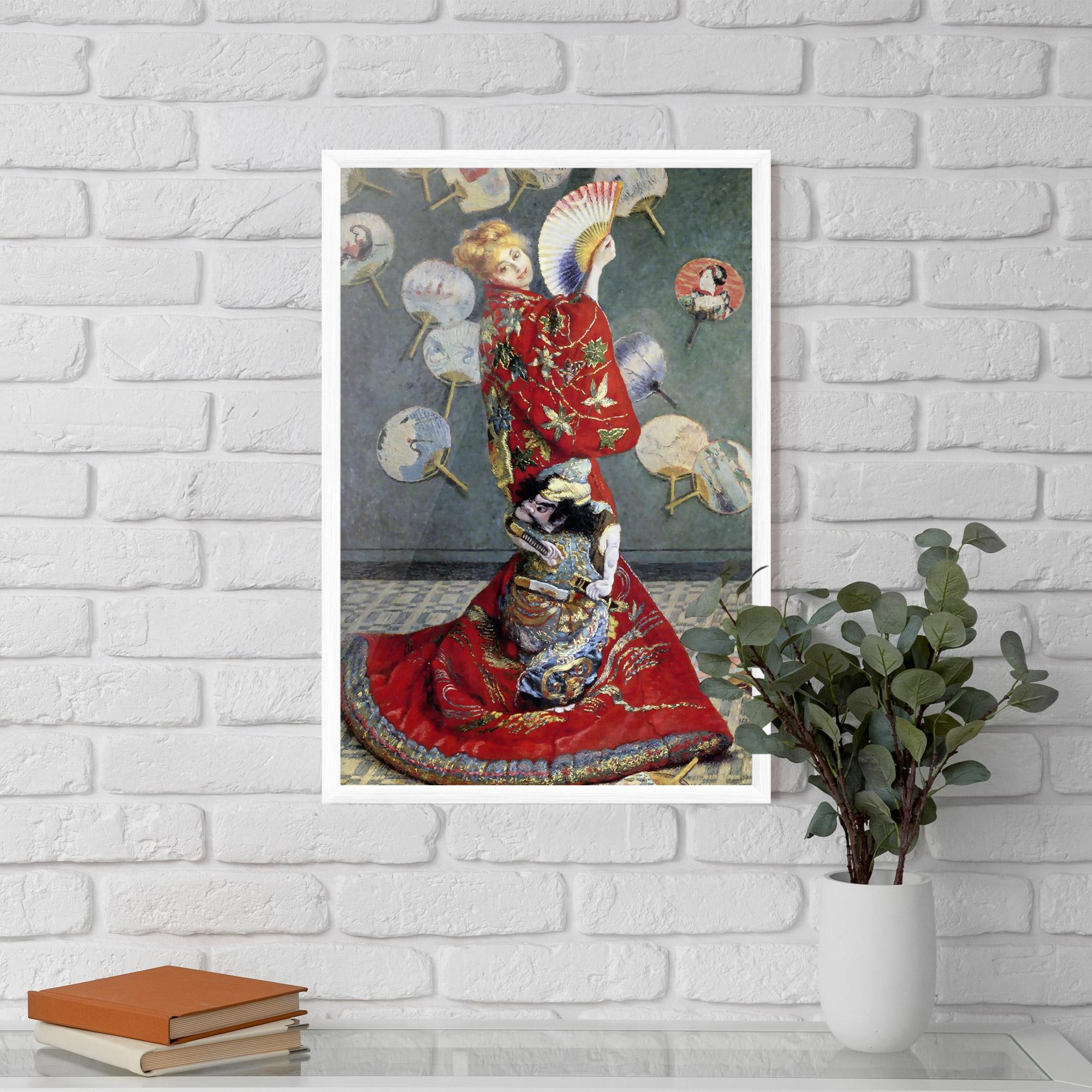 Gerahmte Poster Camille Monet In Japanese Costume mockup 5