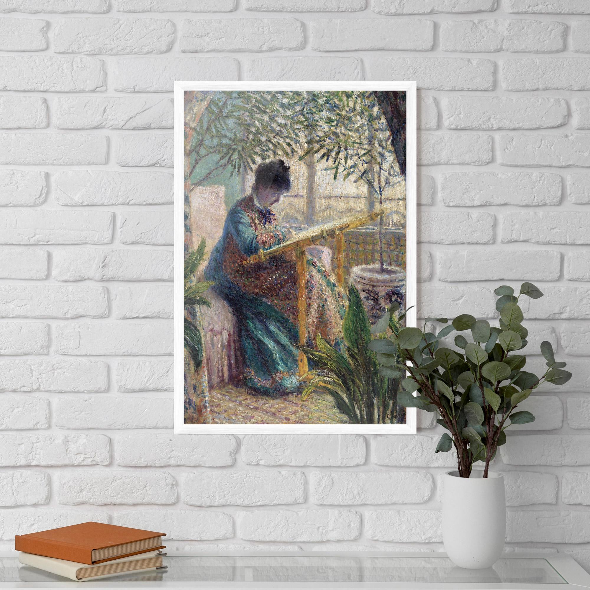 Gerahmte Poster Monet Embroidering mockup 5