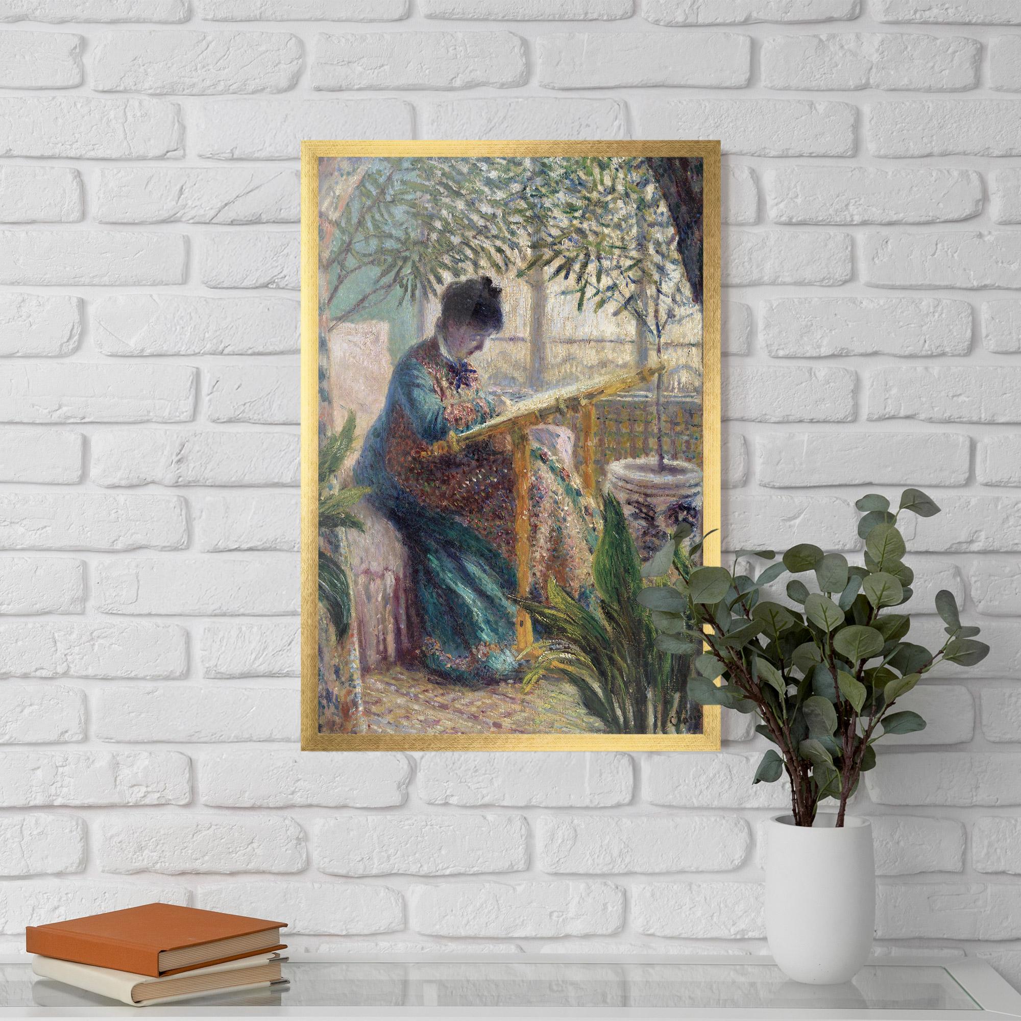 Gerahmte Poster Monet Embroidering mockup 5