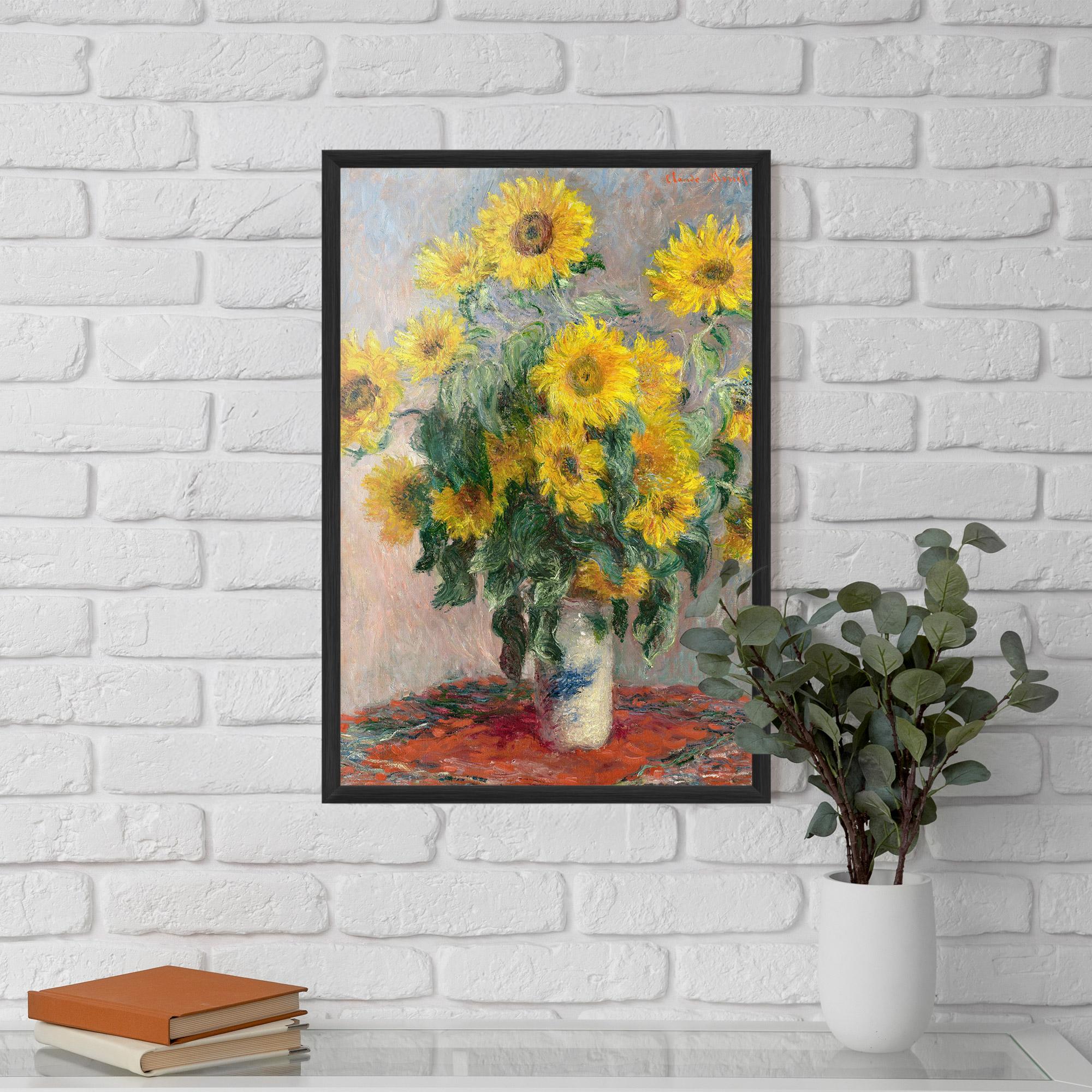 Gerahmte Poster Bouquet Of Sunflowers 1881 mockup 5