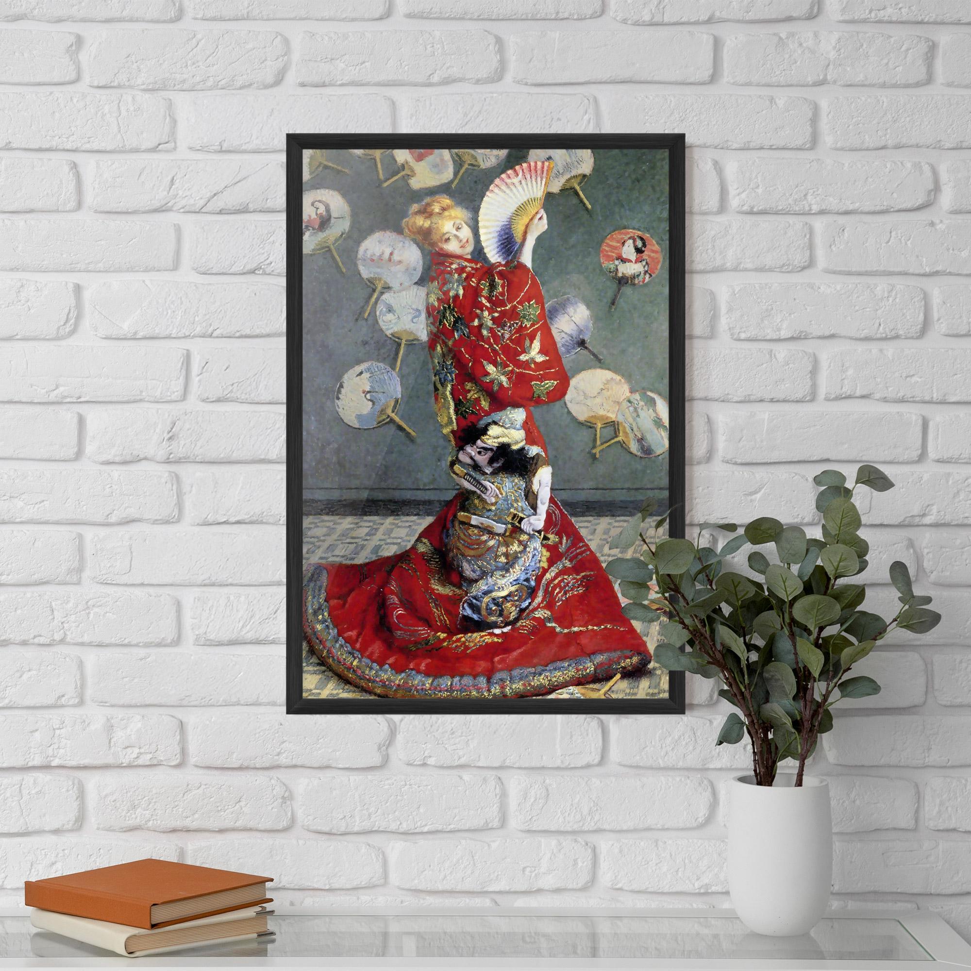 Gerahmte Poster Camille Monet In Japanese Costume mockup 5