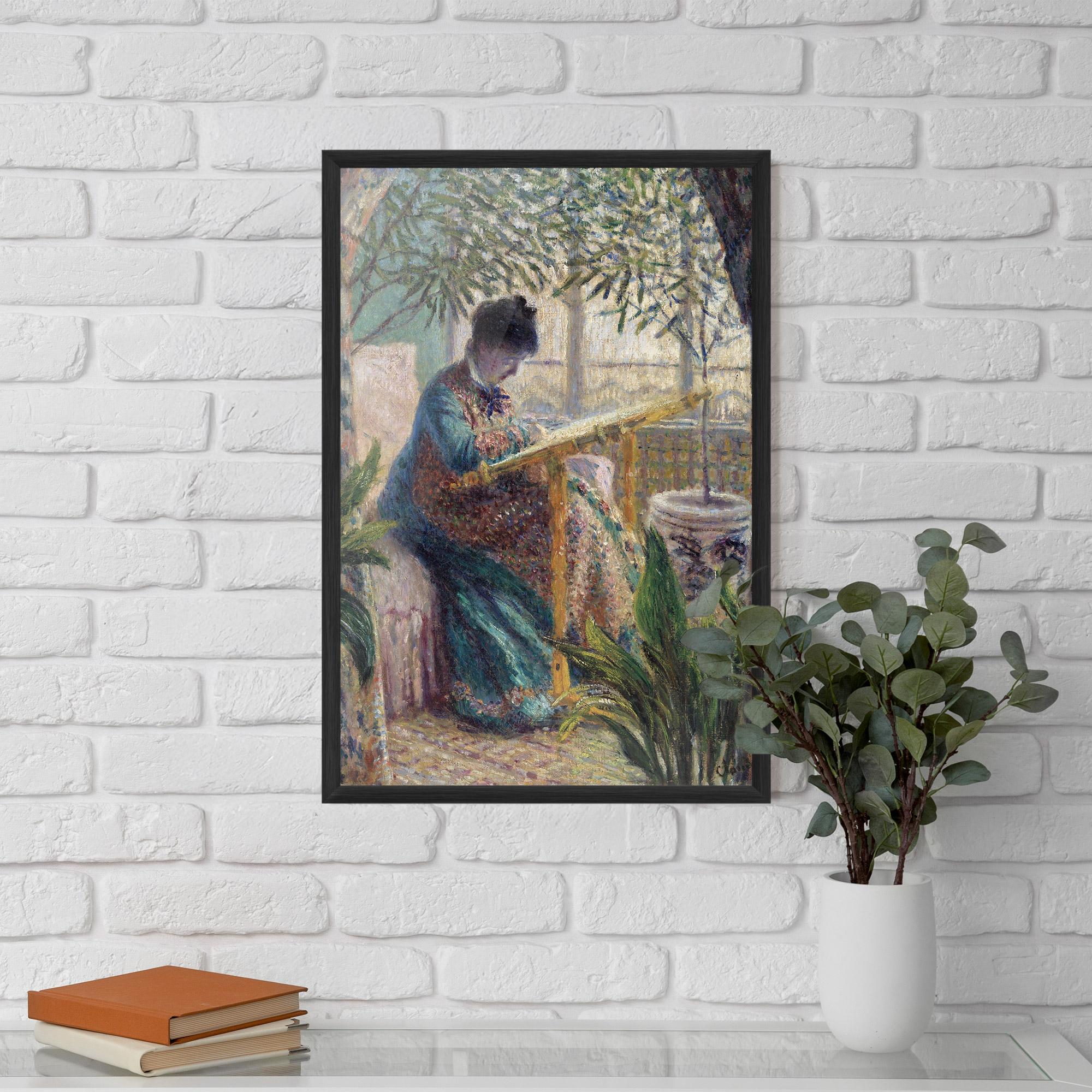 Gerahmte Poster Monet Embroidering mockup 5