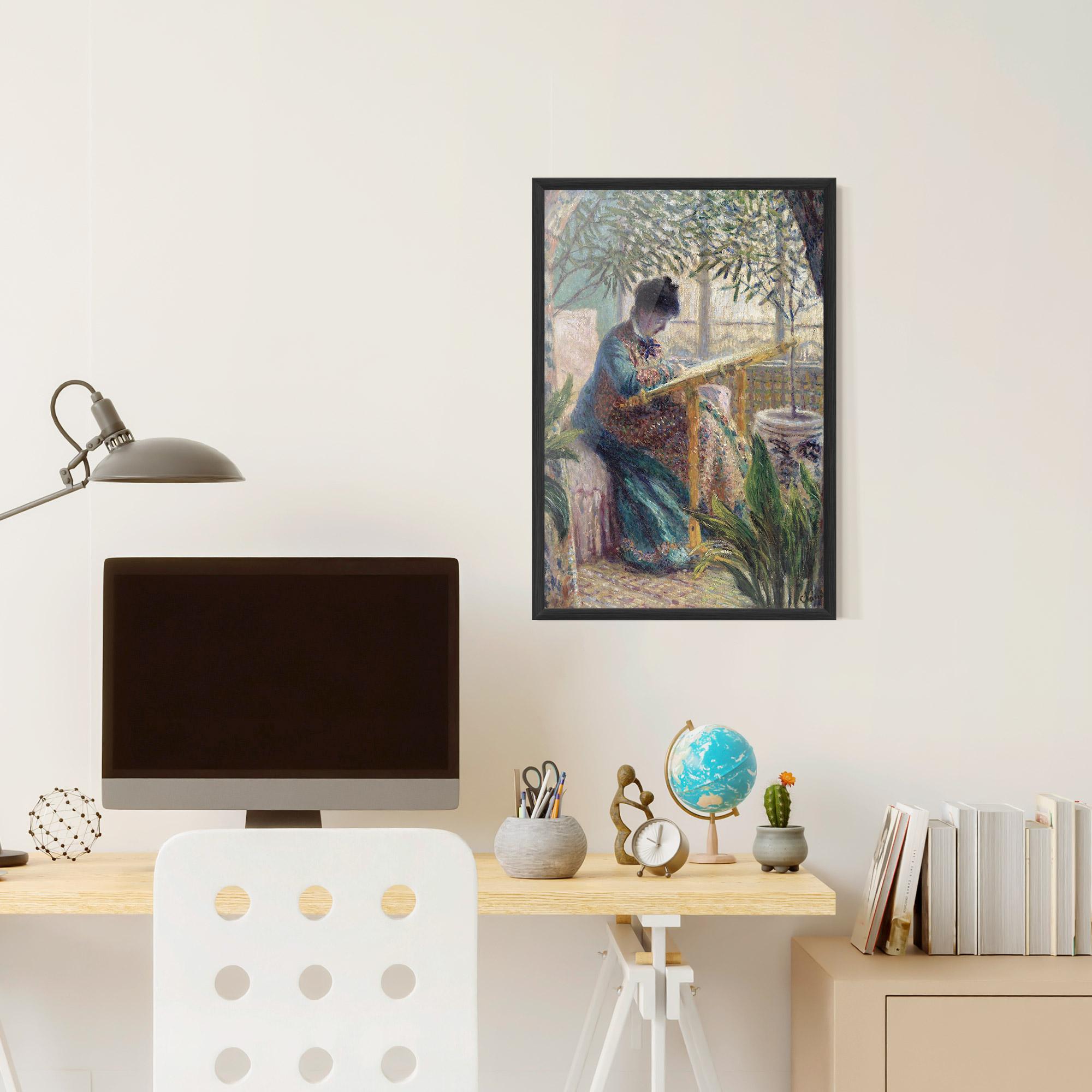 Gerahmte Poster Monet Embroidering mockup 6