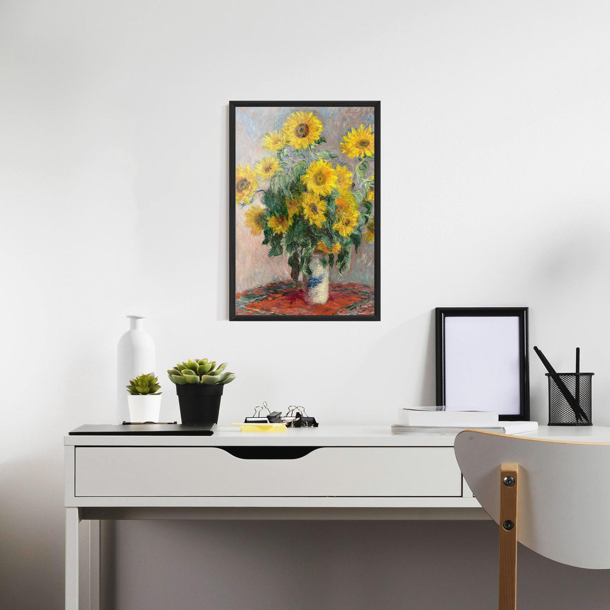 Gerahmte Poster Bouquet Of Sunflowers 1881 mockup 7