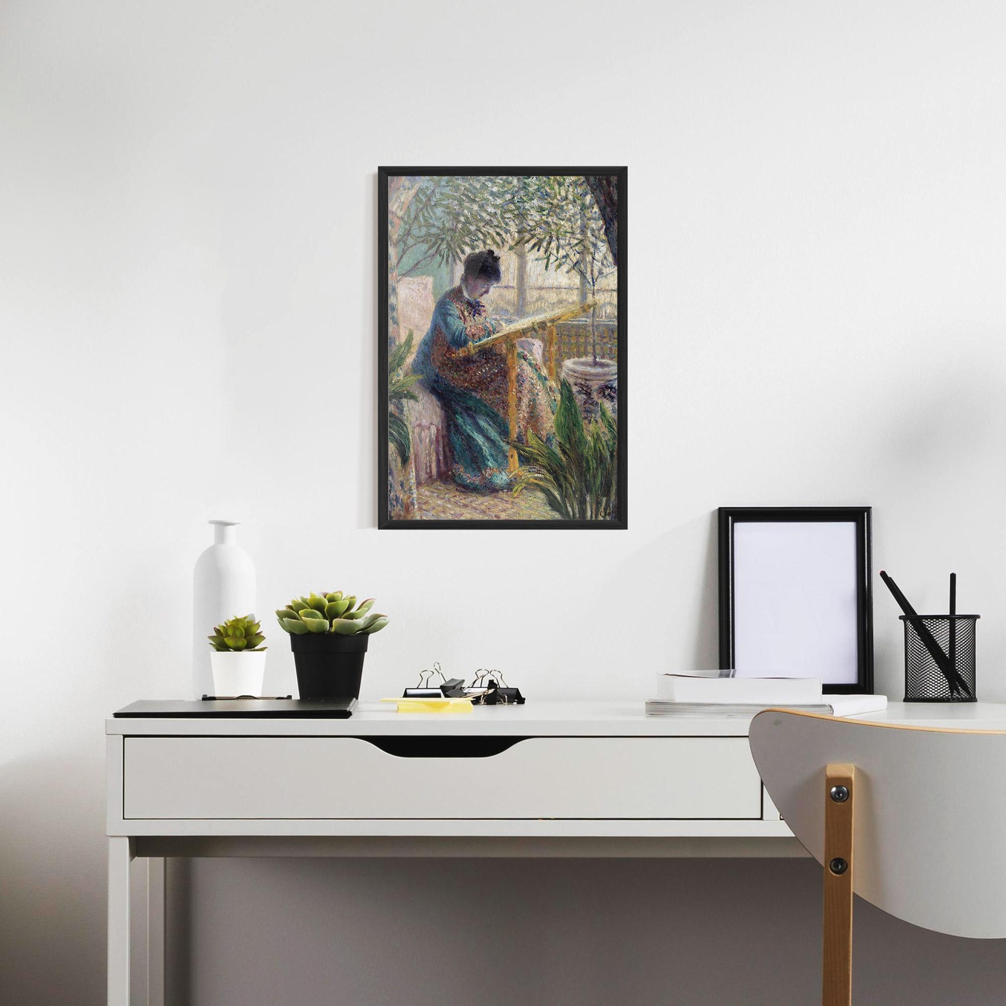 Gerahmte Poster Monet Embroidering mockup 7