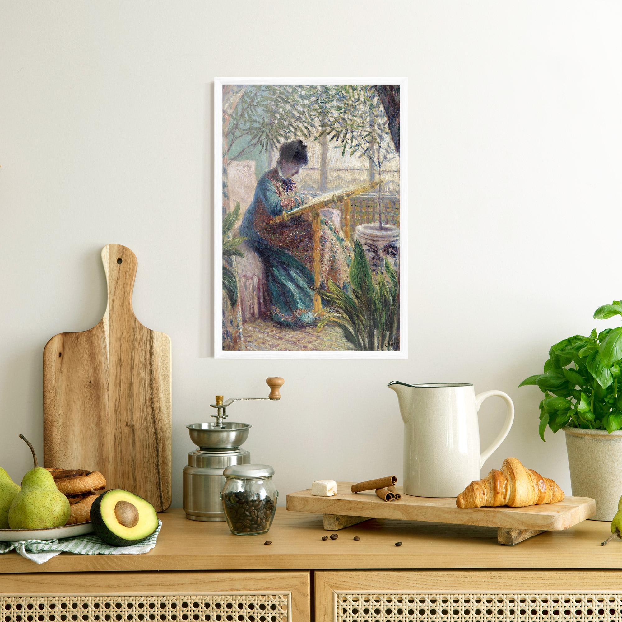 Gerahmte Poster Monet Embroidering mockup 8