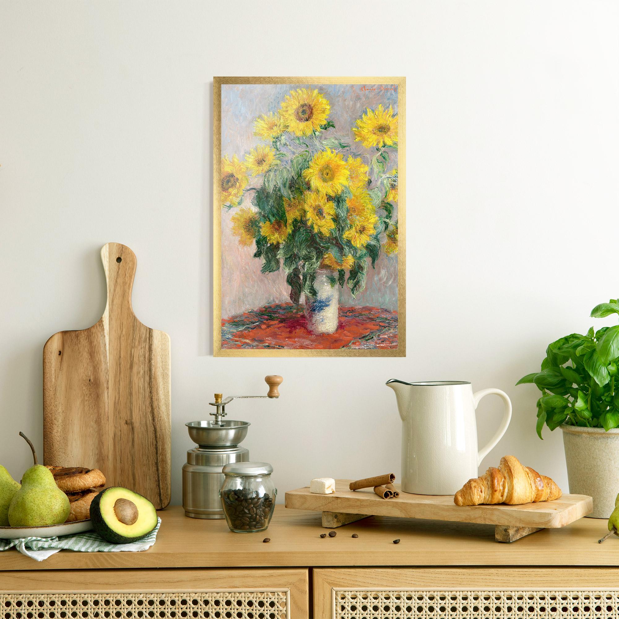 Gerahmte Poster Bouquet Of Sunflowers 1881 mockup 8