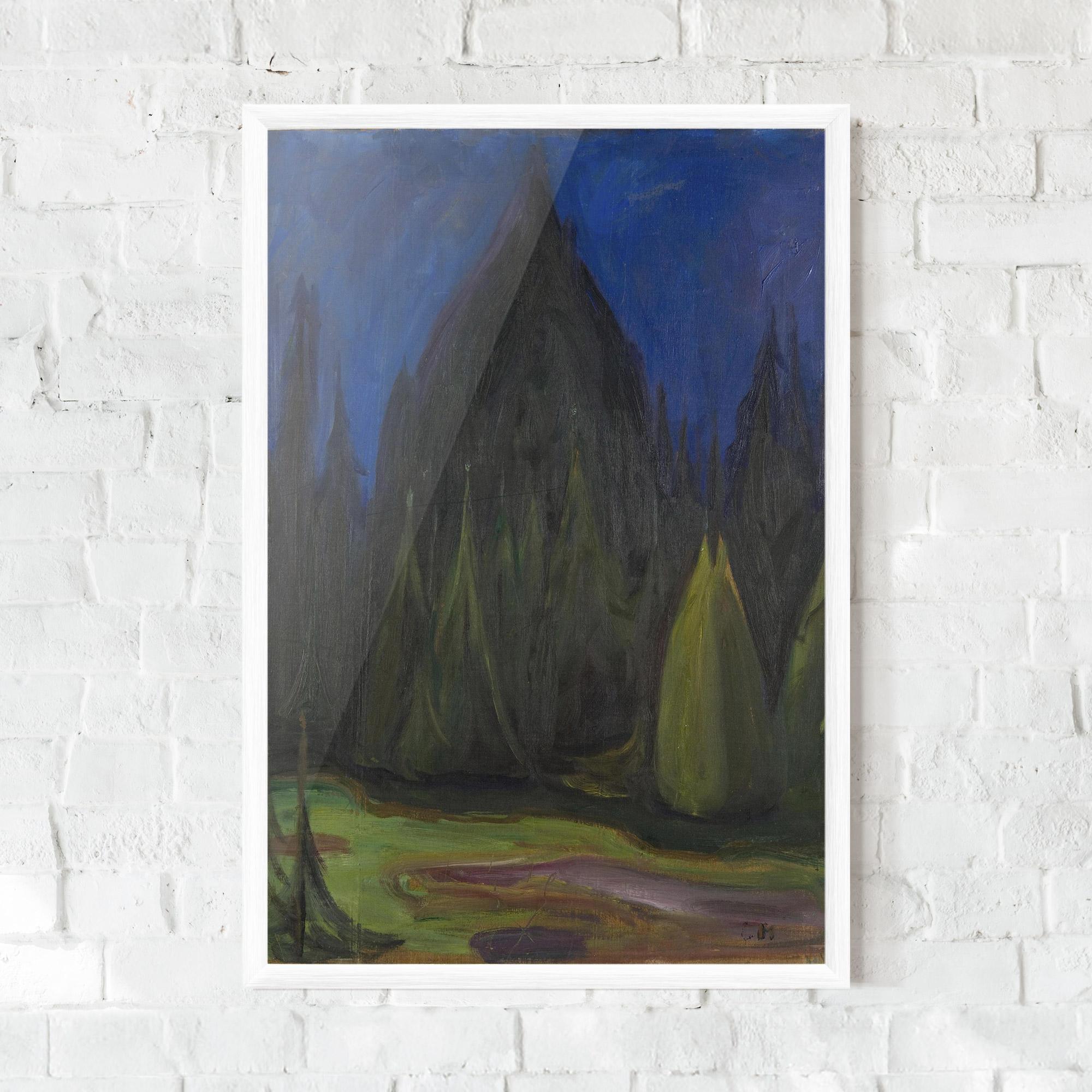 Gerahmte Poster Dark Spruce Forest mockup 0