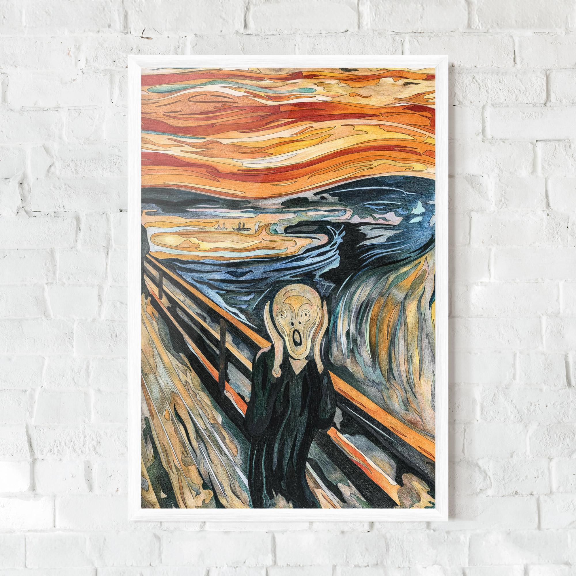 Gerahmte Poster The Scream mockup 0