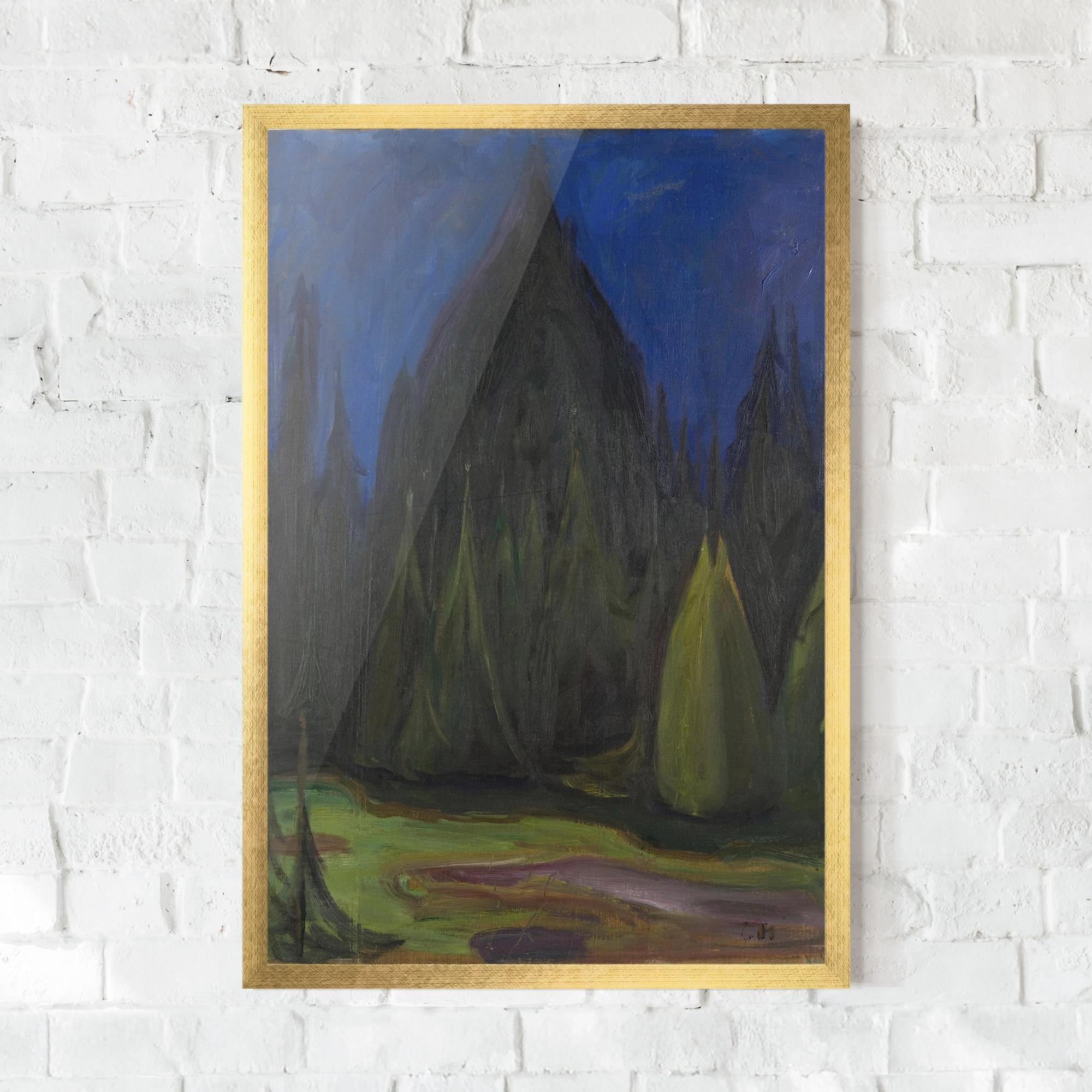 Gerahmte Poster Dark Spruce Forest mockup 0