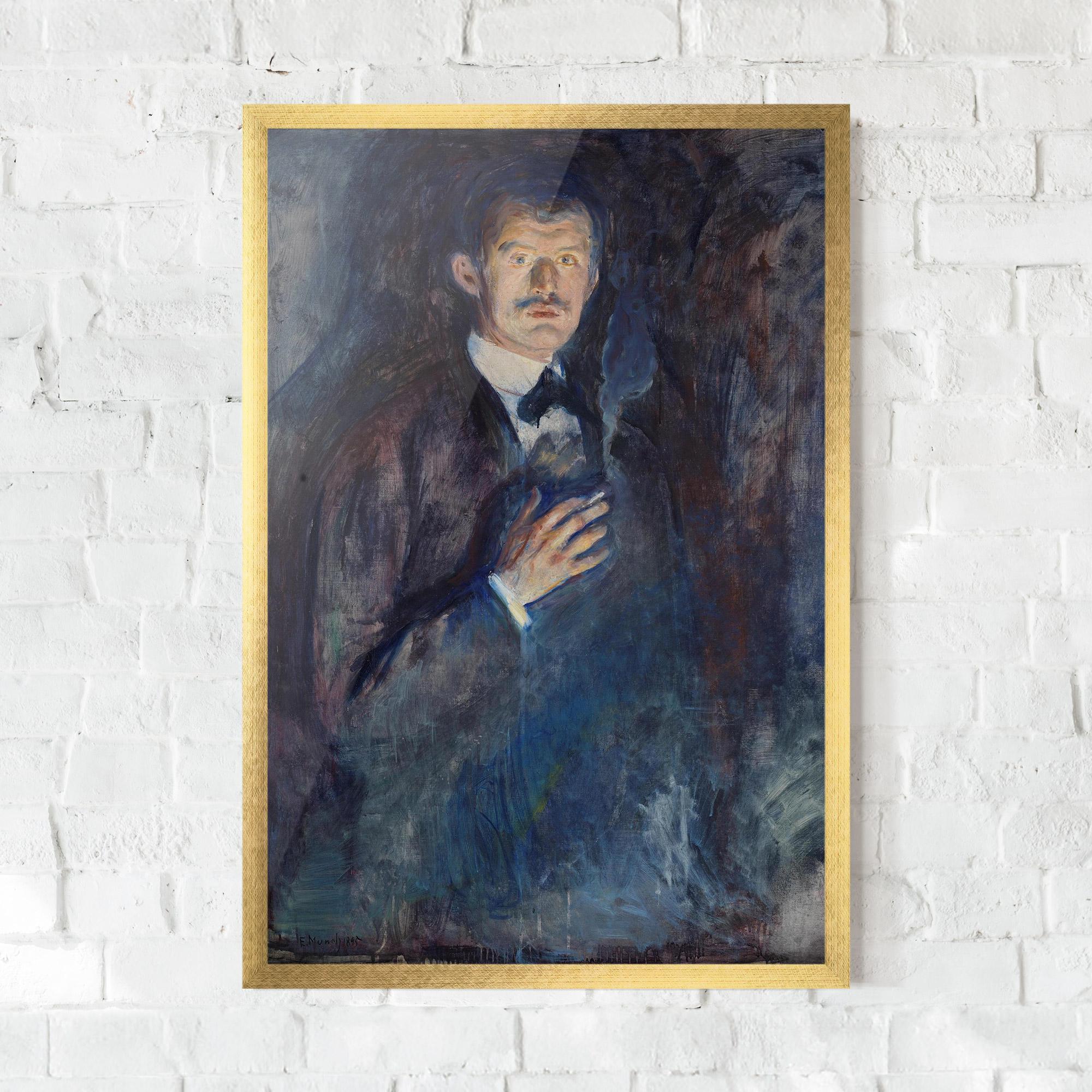 Gerahmte Poster Self Burning Cigarette mockup 0