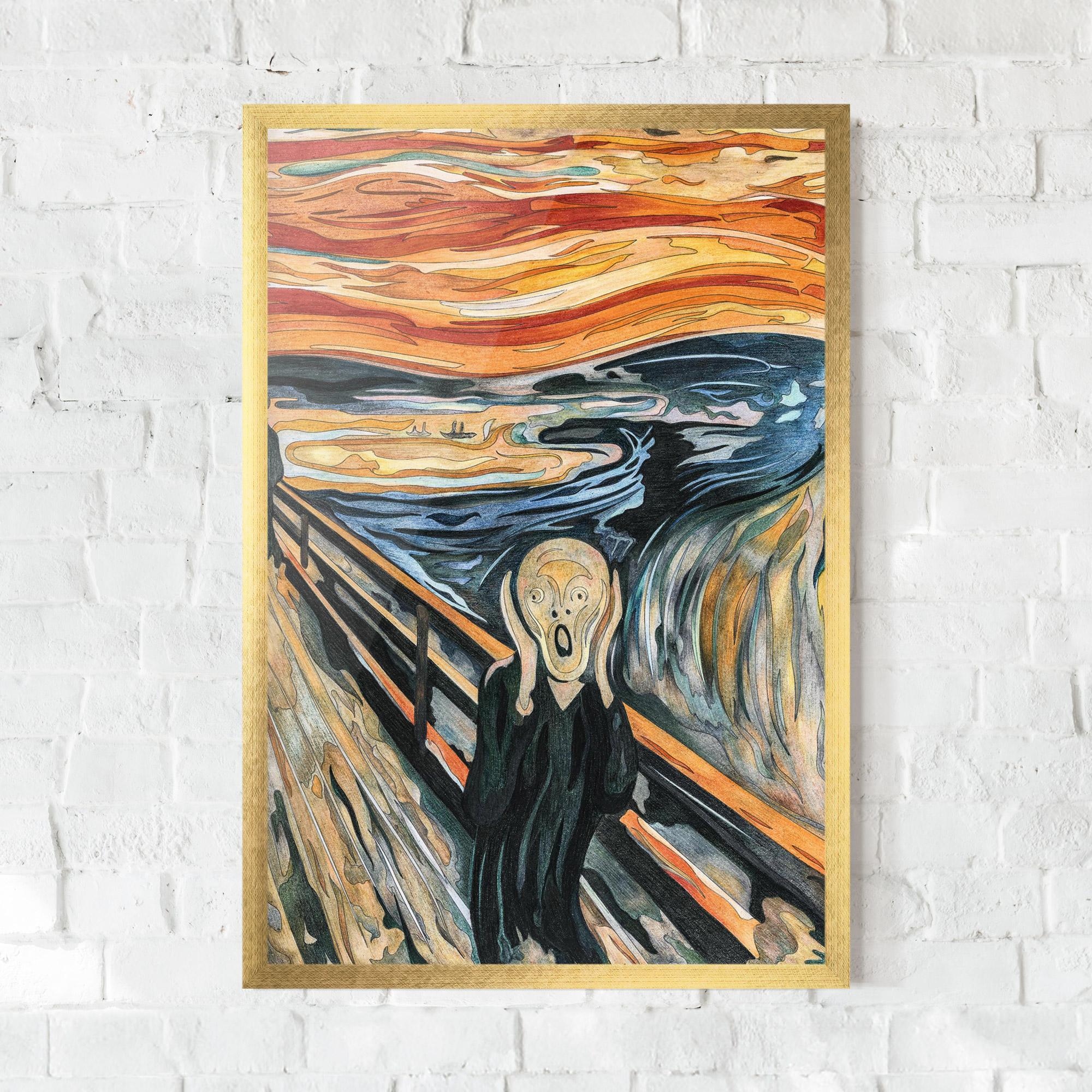 Gerahmte Poster The Scream mockup 0